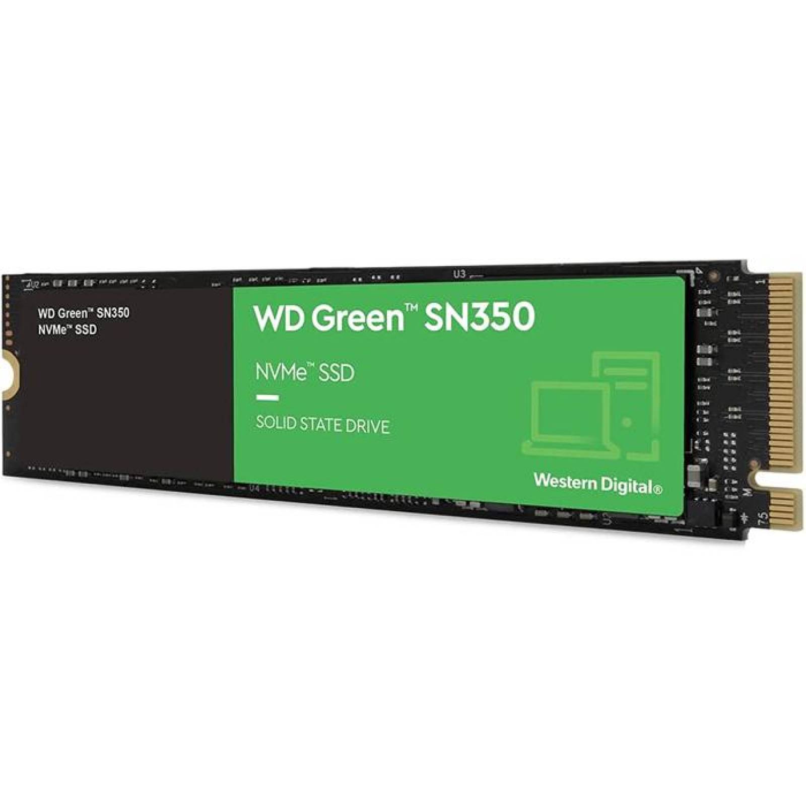 Unidad de Estado Solido SSD M.2 240GB WESTERN DIGITAL Green SN350 NVMe PCIe 3.0 2400/900 MB/s WDS240 