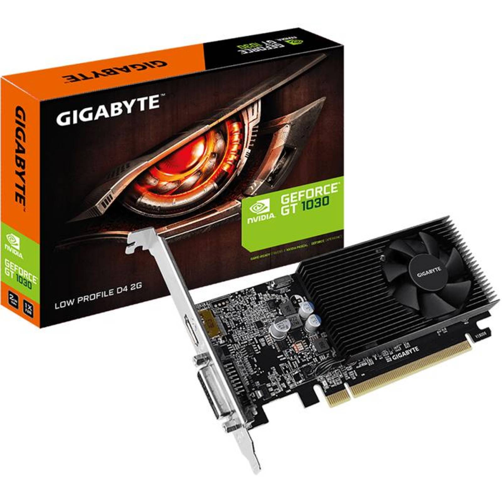 Tarjeta de Video GIGABYTE GeForce GT 1030 Low Profile 2GB GDDR4 GV-N1030D4-2GL
