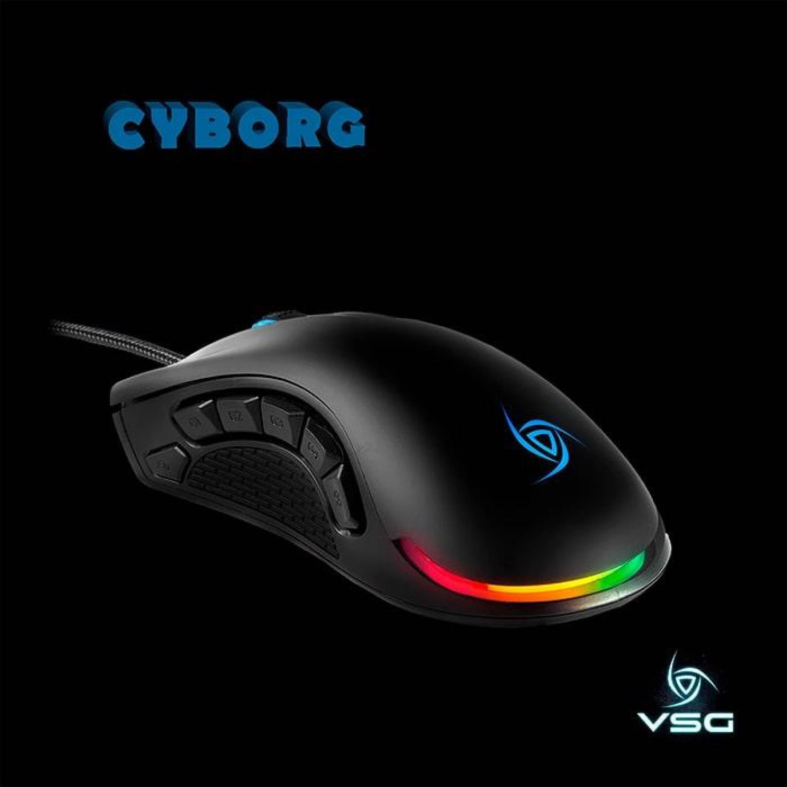 Mouse Gamer VSG Cyborg 4000dpi 9 Botones RGB VG-M880 