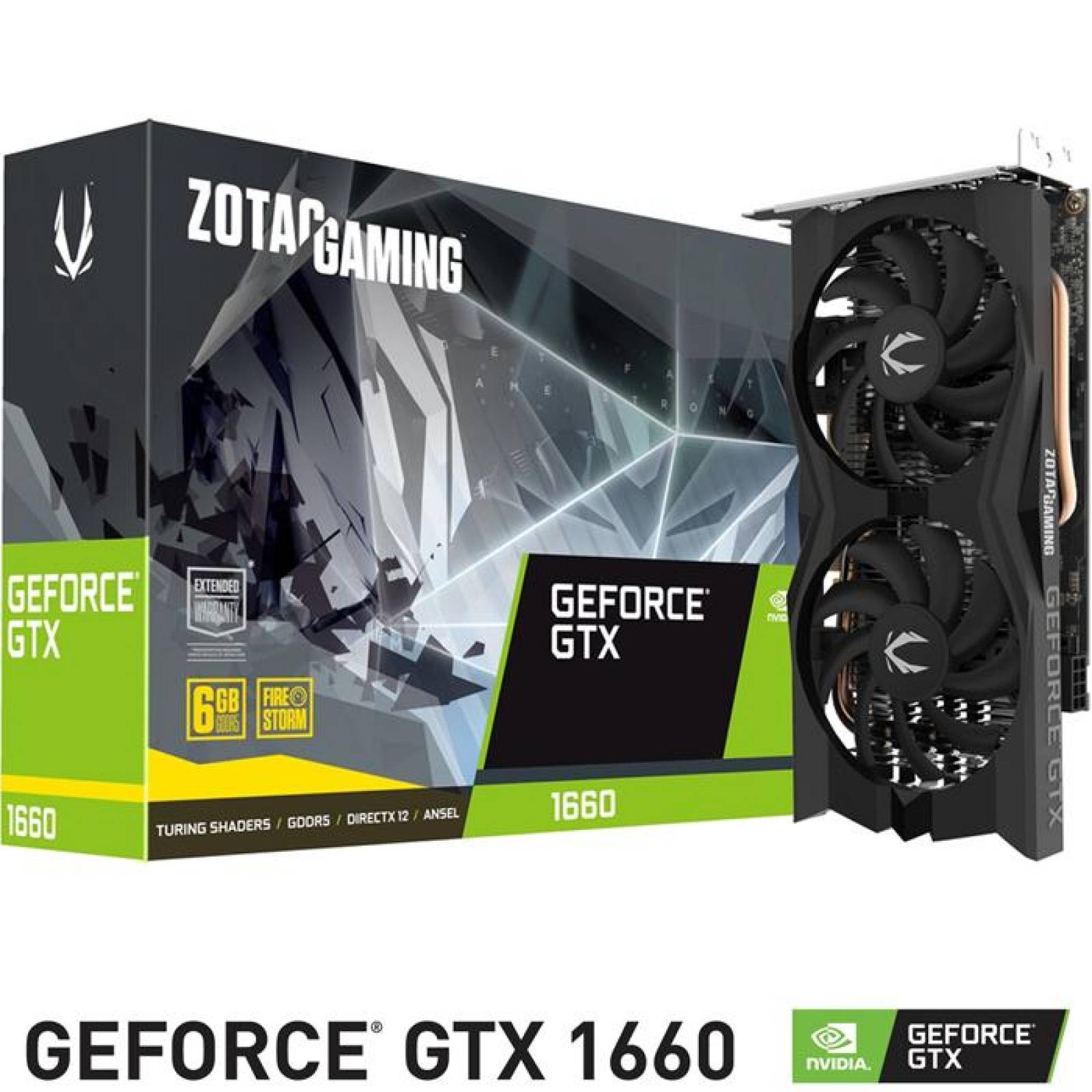 Tarjeta de Video ZOTAC NVIDIA GeForce GTX 1660 TWIN FAN 6GB GDDR5