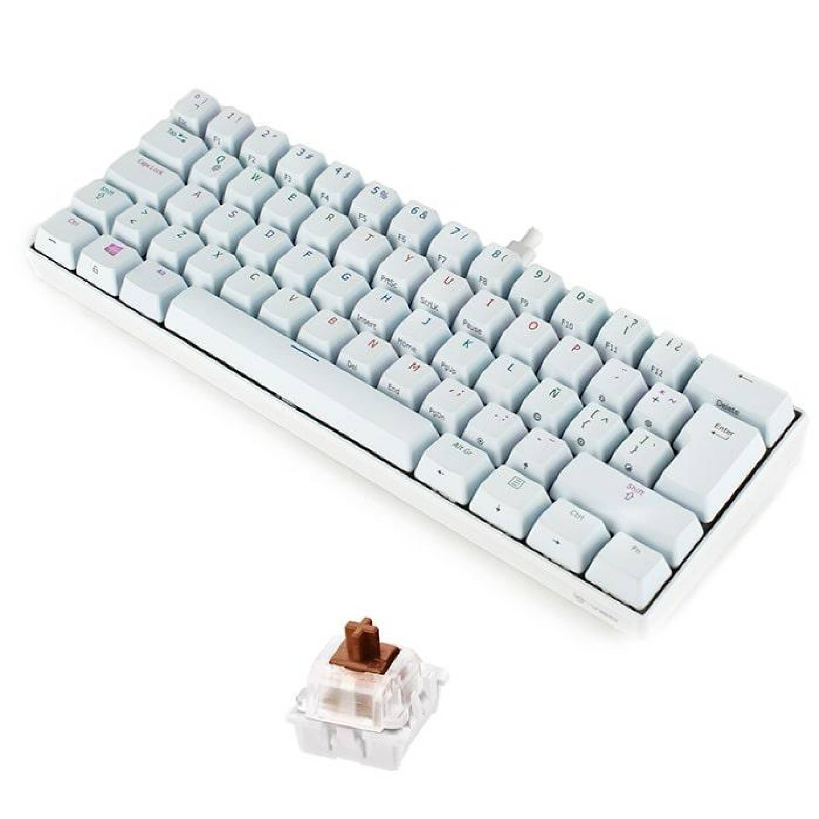 Teclado Gamer Mecanico VSG Mintaka switch café RGB Blanco VG-KM981-WHT-BRW