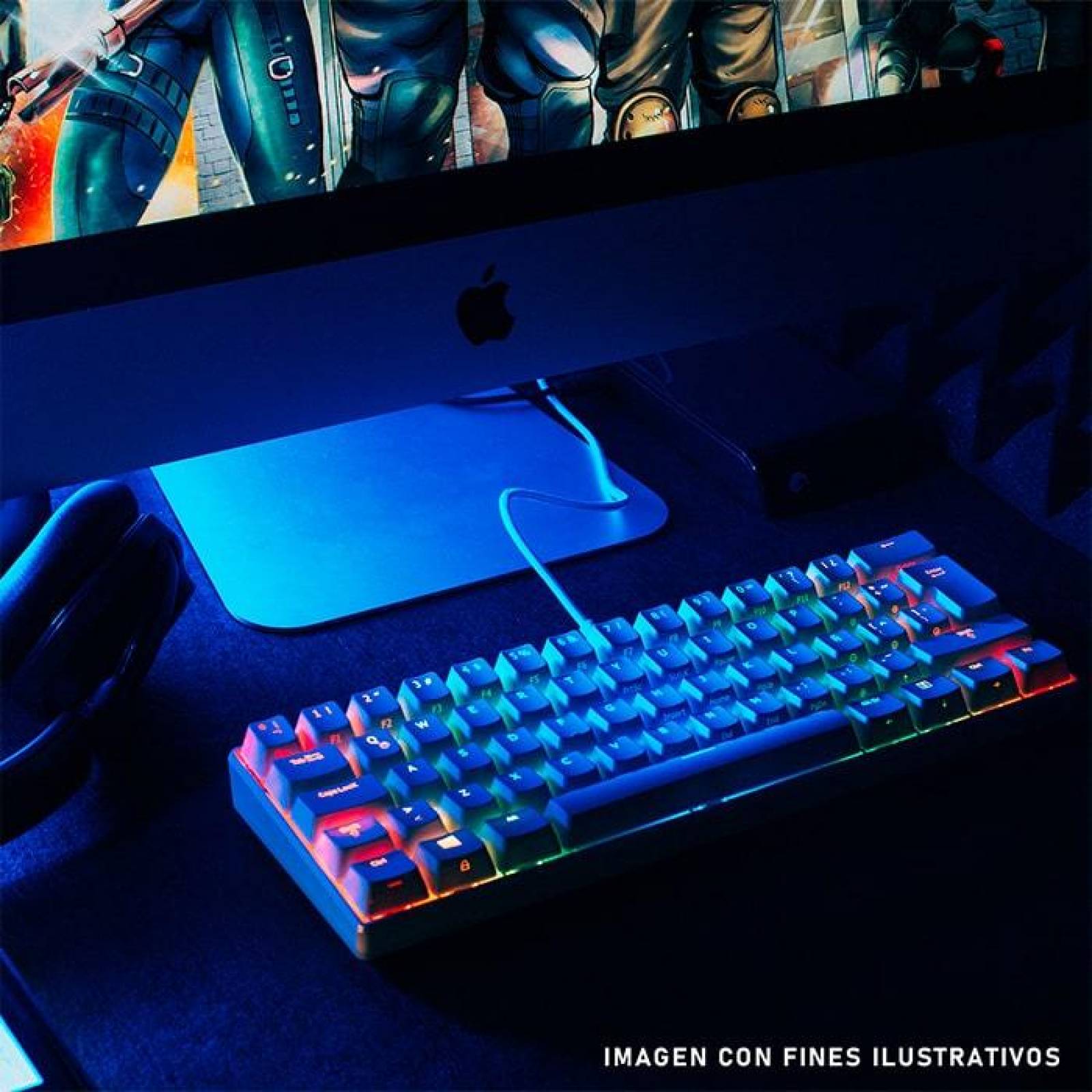 Teclado Gamer Mecanico VSG Mintaka switch café RGB Blanco VG-KM981-WHT-BRW