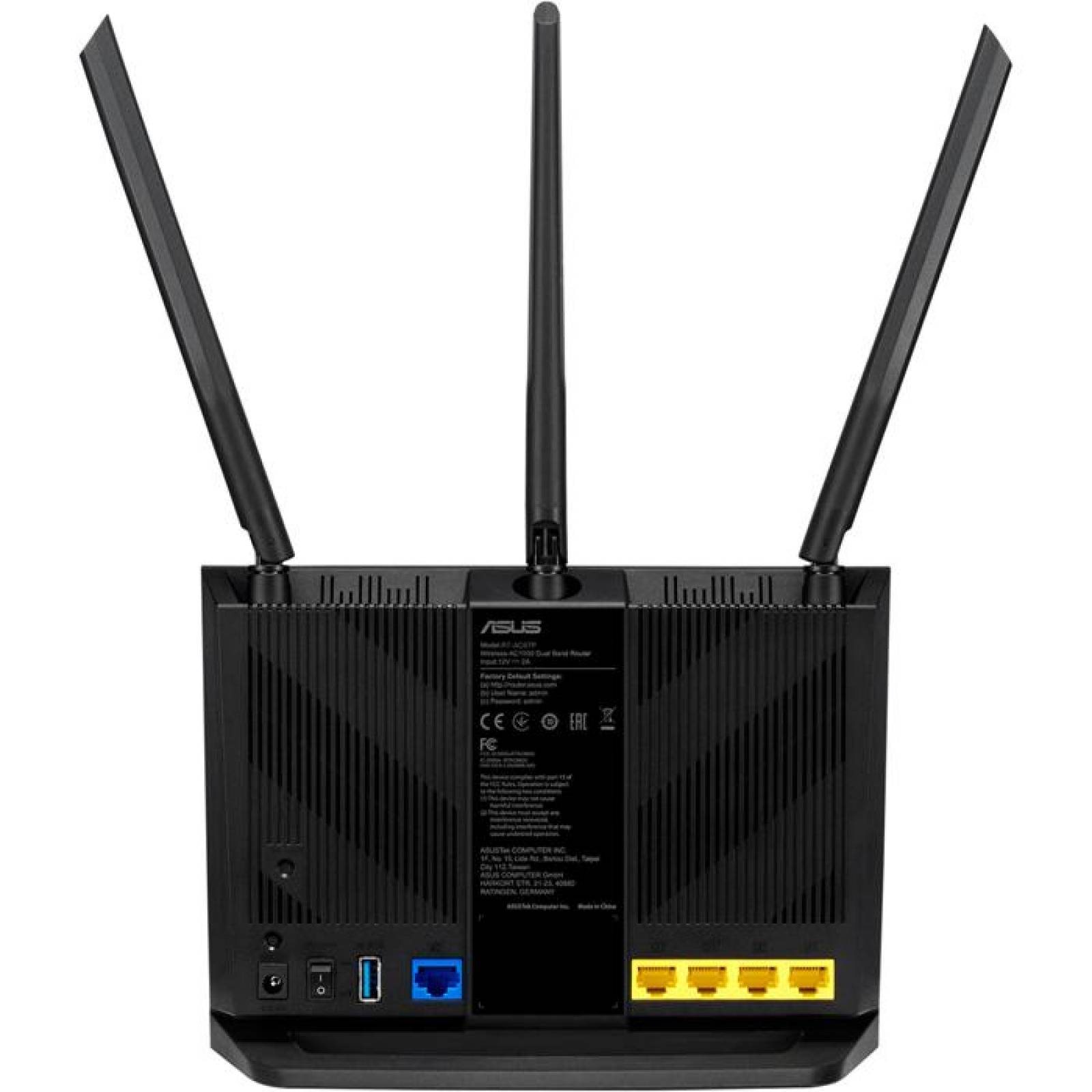 Router Inalambrico ASUS AC1900 Dual Band 802.11AC 1300Mbps RT-AC67P 