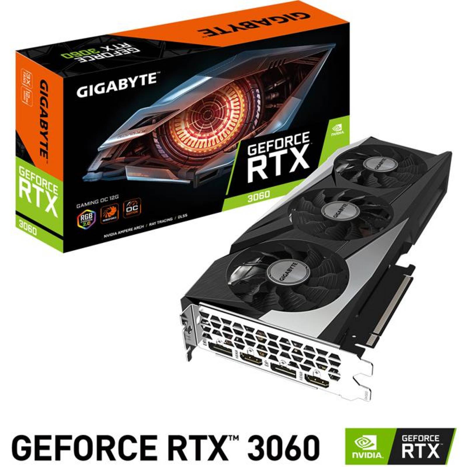 Tarjeta de Video GIGABYTE GeForce RTX 3060 GAMING OC 12GB GDDR6 GV-N3060GAMING OC-12GD 