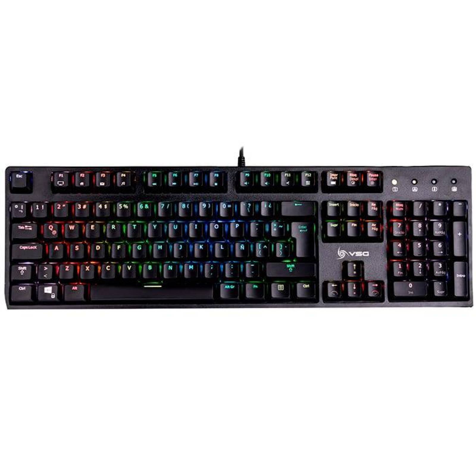 Teclado Gamer Mecanico VSG Alnilam switch Azul RGB Negro VG-KM983-BLK-BLU 