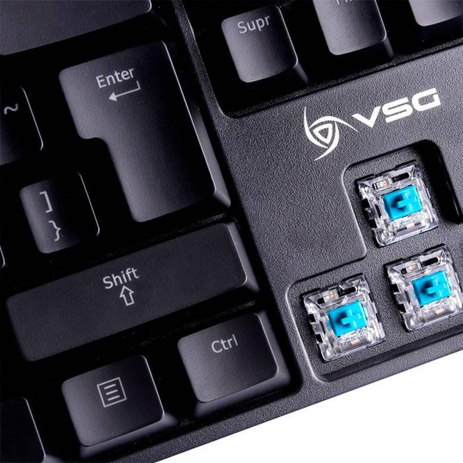 Teclado Gamer Mecanico VSG Alnilam switch Azul RGB Negro VG-KM983-BLK-BLU 