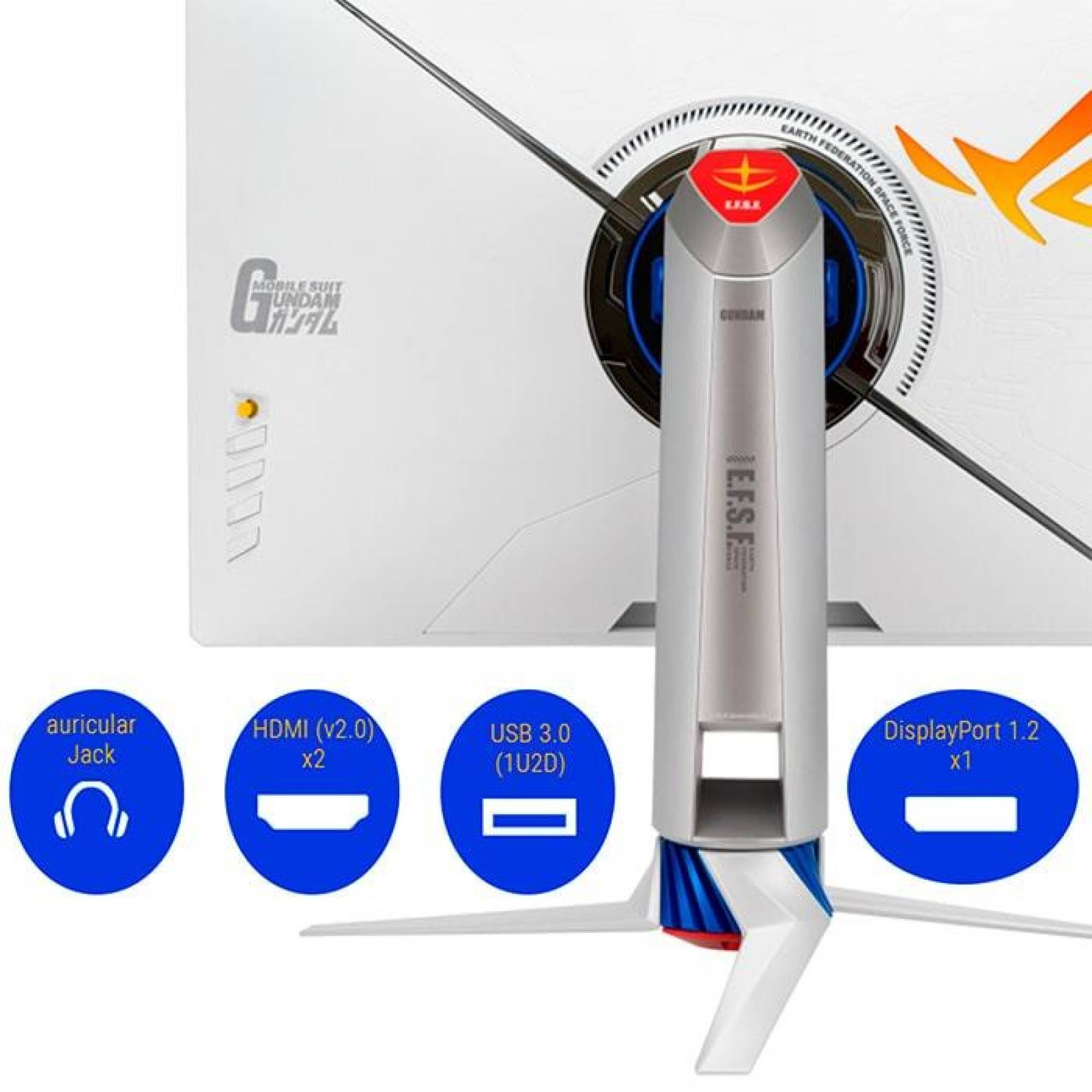 Monitor Gamer 27 ASUS ROG STRIX GUNDAM EDITION 1ms 170Hz WQHD IPS XG279Q-G 