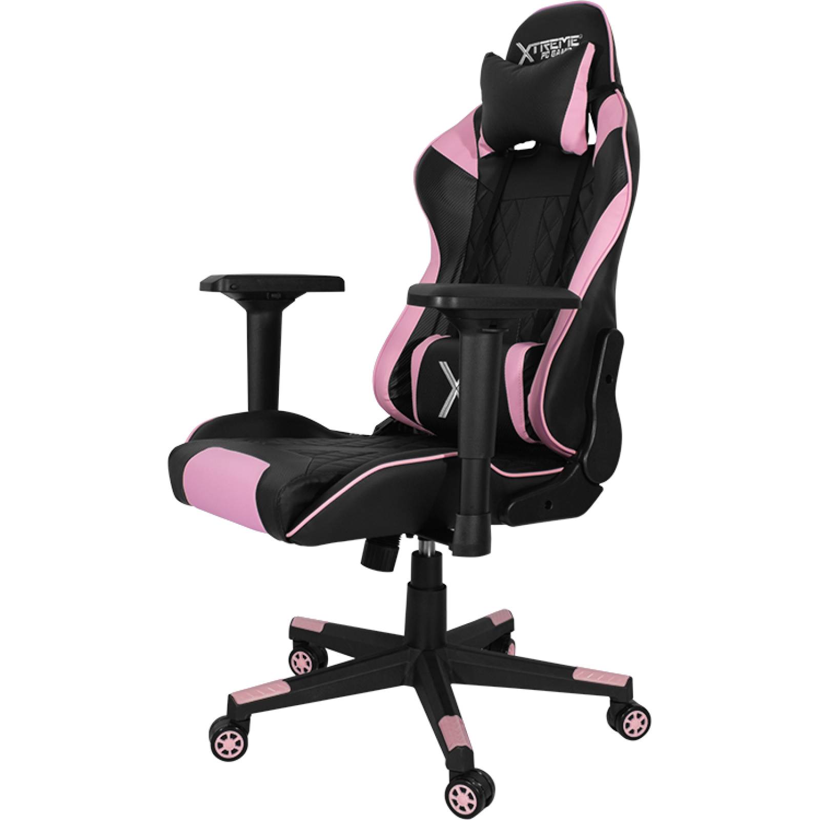 Silla Gamer Xtreme PC Ergonomica Reclinable 4D 180 150 Kg Rosa CGXT501PK 
