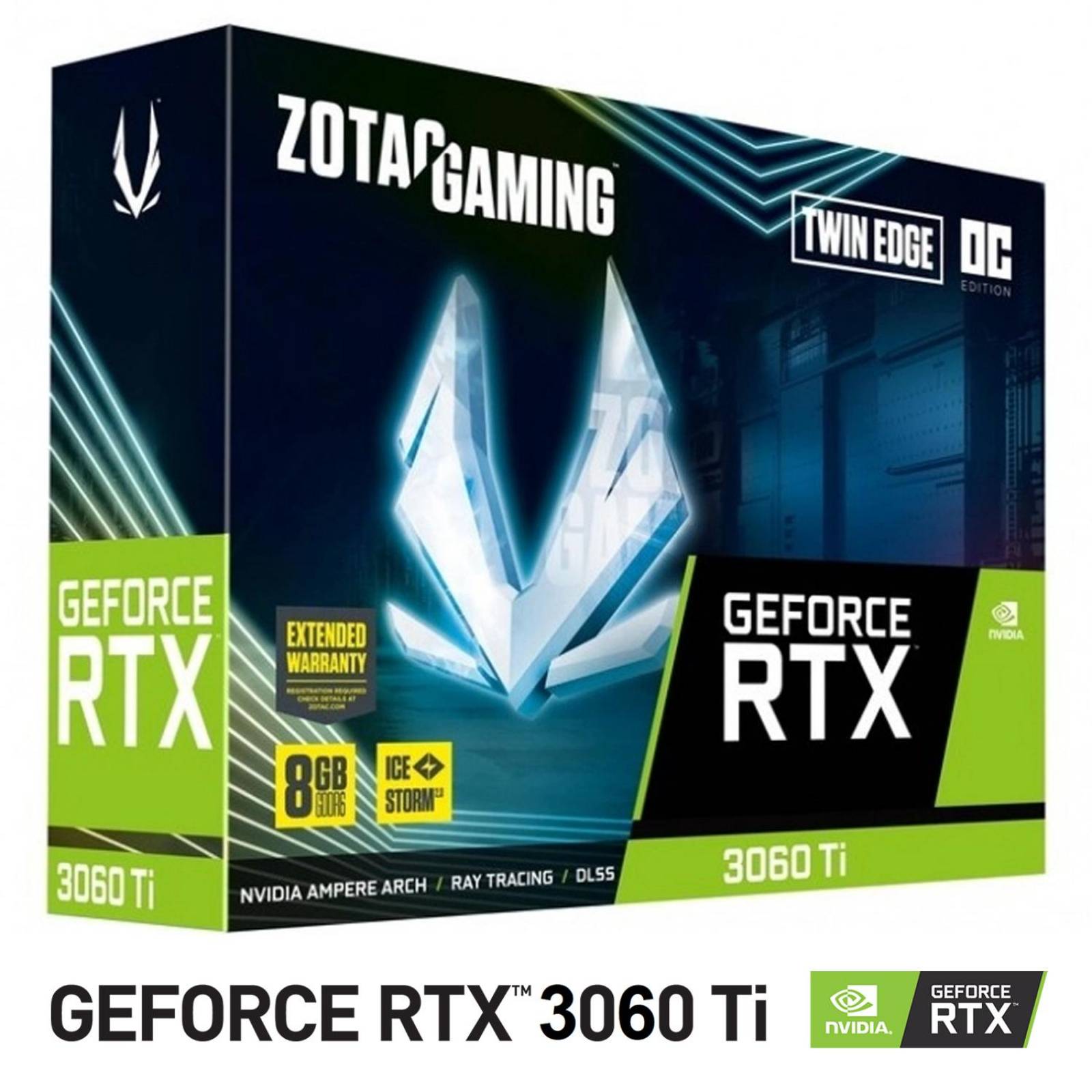 Tarjeta de Video ZOTAC GeForce RTX 3060 TI Twin Edge OC 8GB GDDR6 LHR ZT-A30610H-10M