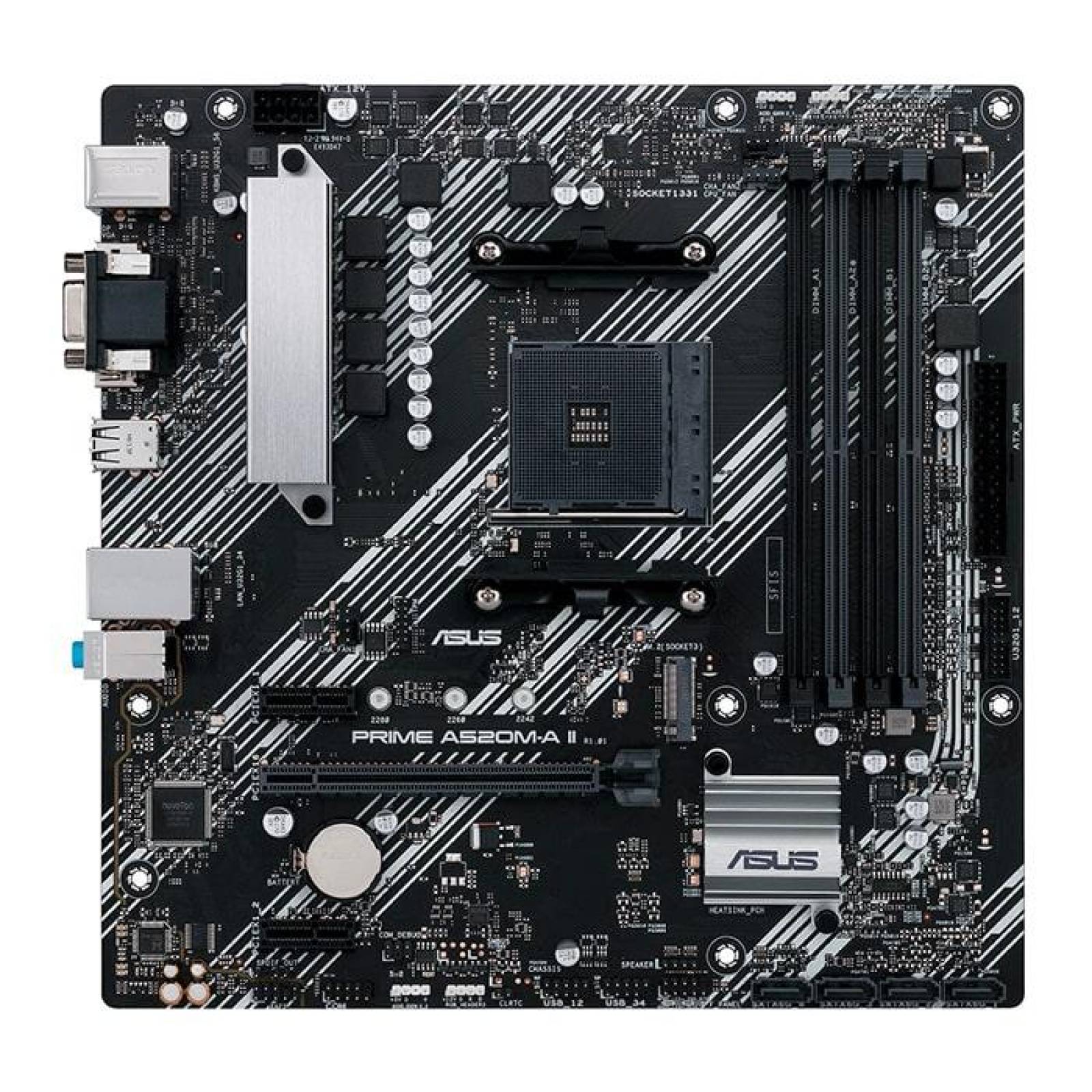 Tarjeta Madre ASUS PRIME A520M-A II CSM AMD AM4 DDR4 ATX