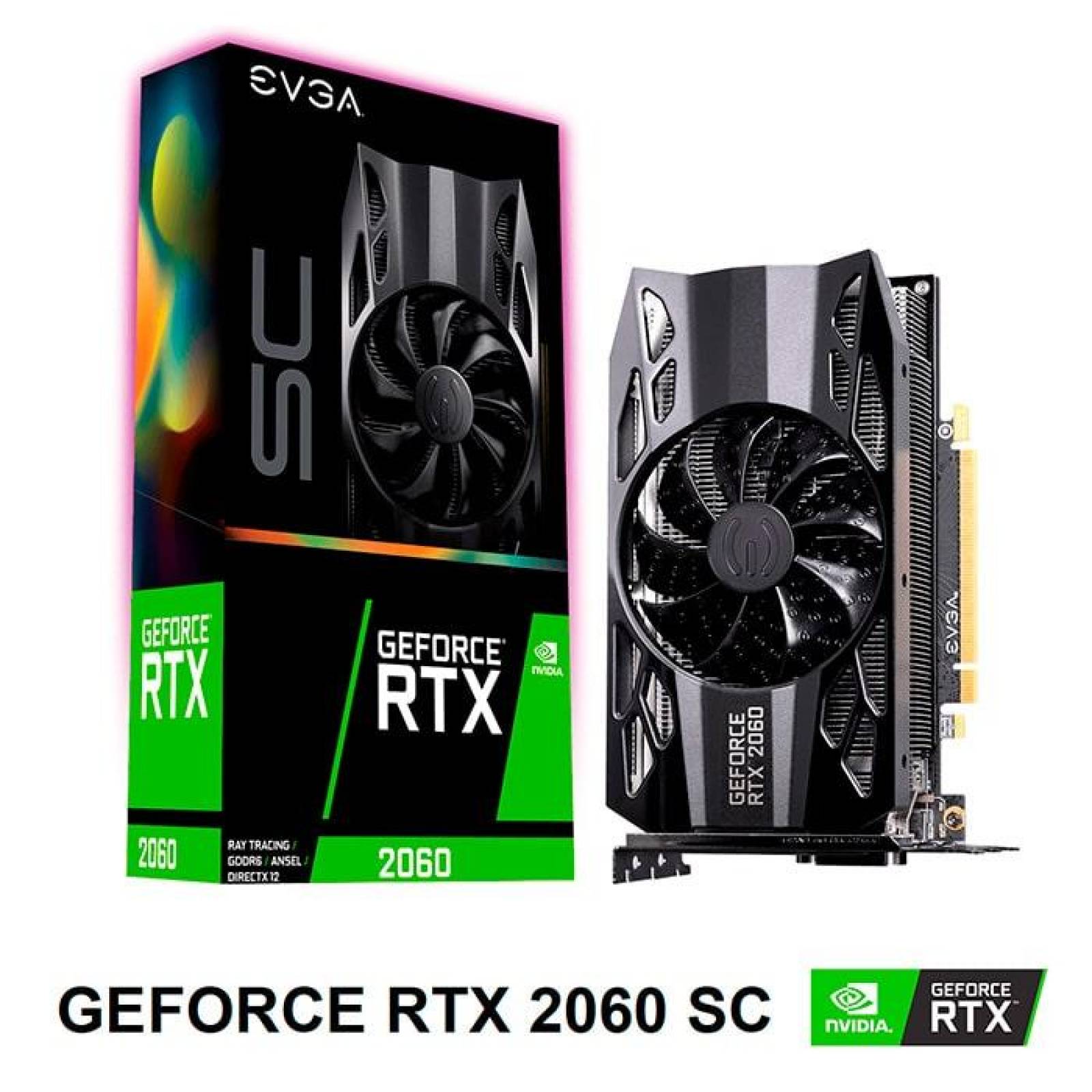 Tarjeta de Video EVGA GeForce RTX 2060 SC 6GB GDDR6 06G-P4-2062-KR 