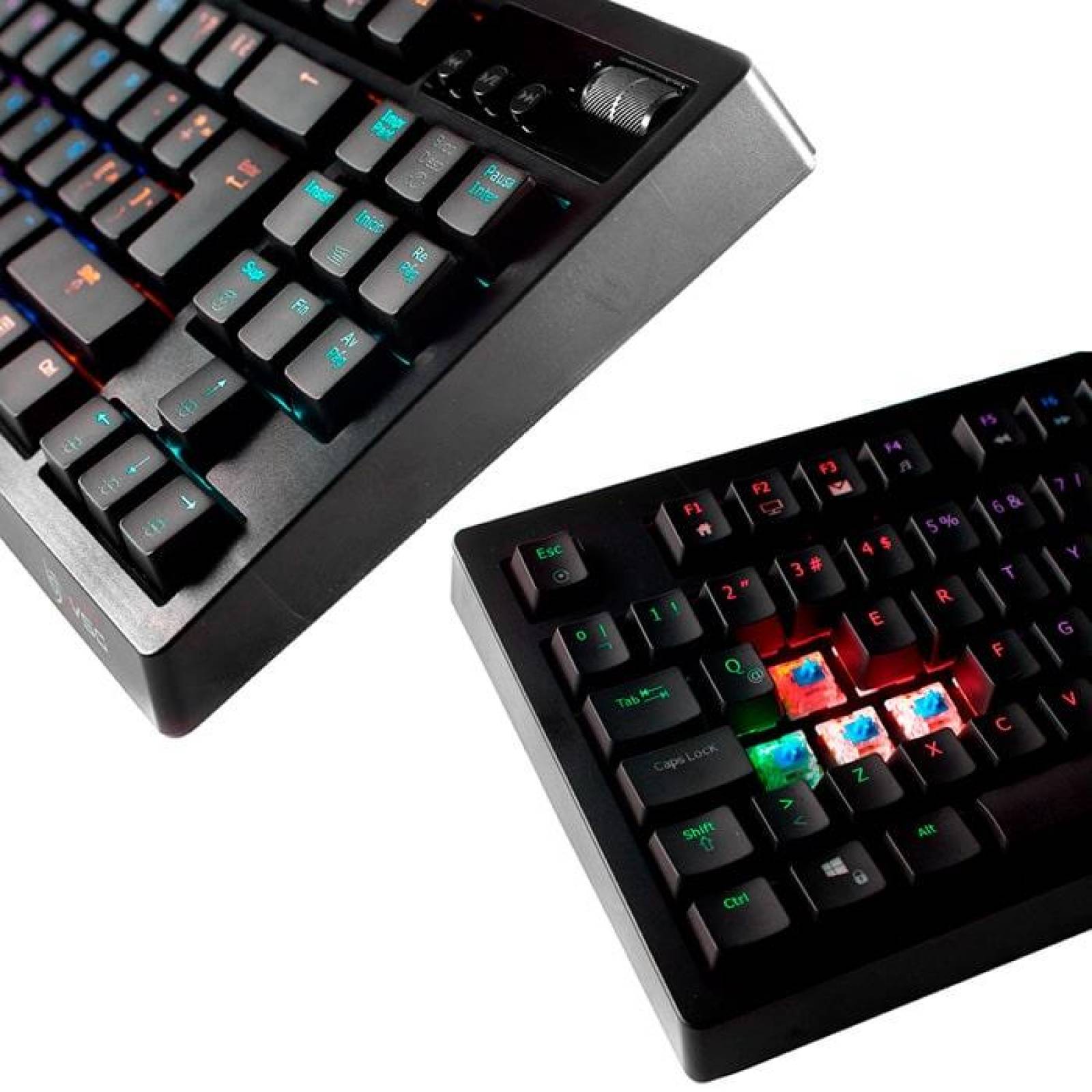 Teclado Gamer Mecanico VSG Quasar switch Azul RGB Negro VG-K387-BLK-BLU 