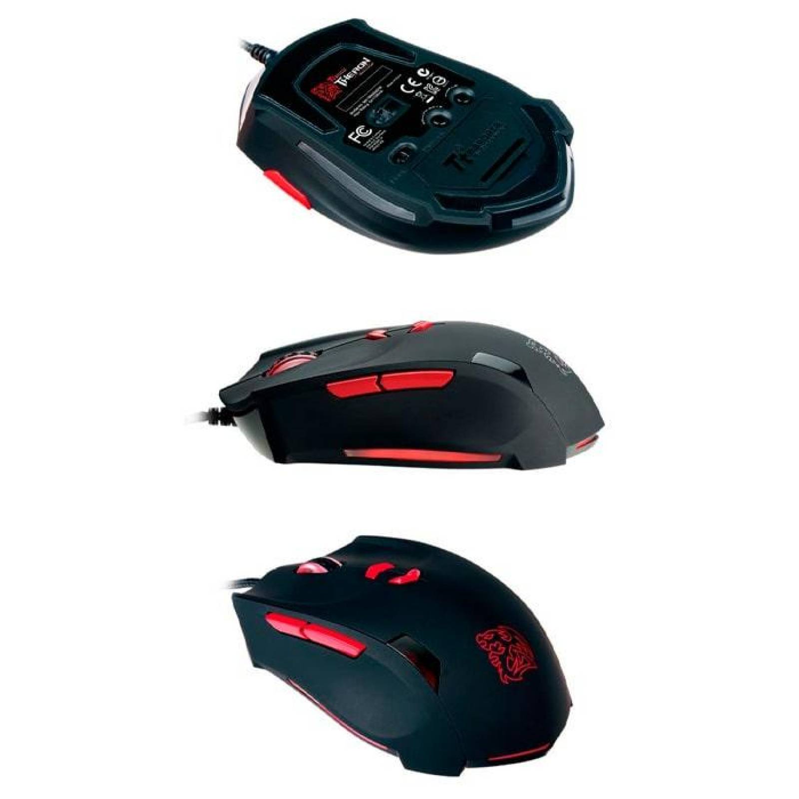 Mouse Gamer THERMALTAKE TT THERON 4000DPI LED Rojo MO-TRN006DTM
