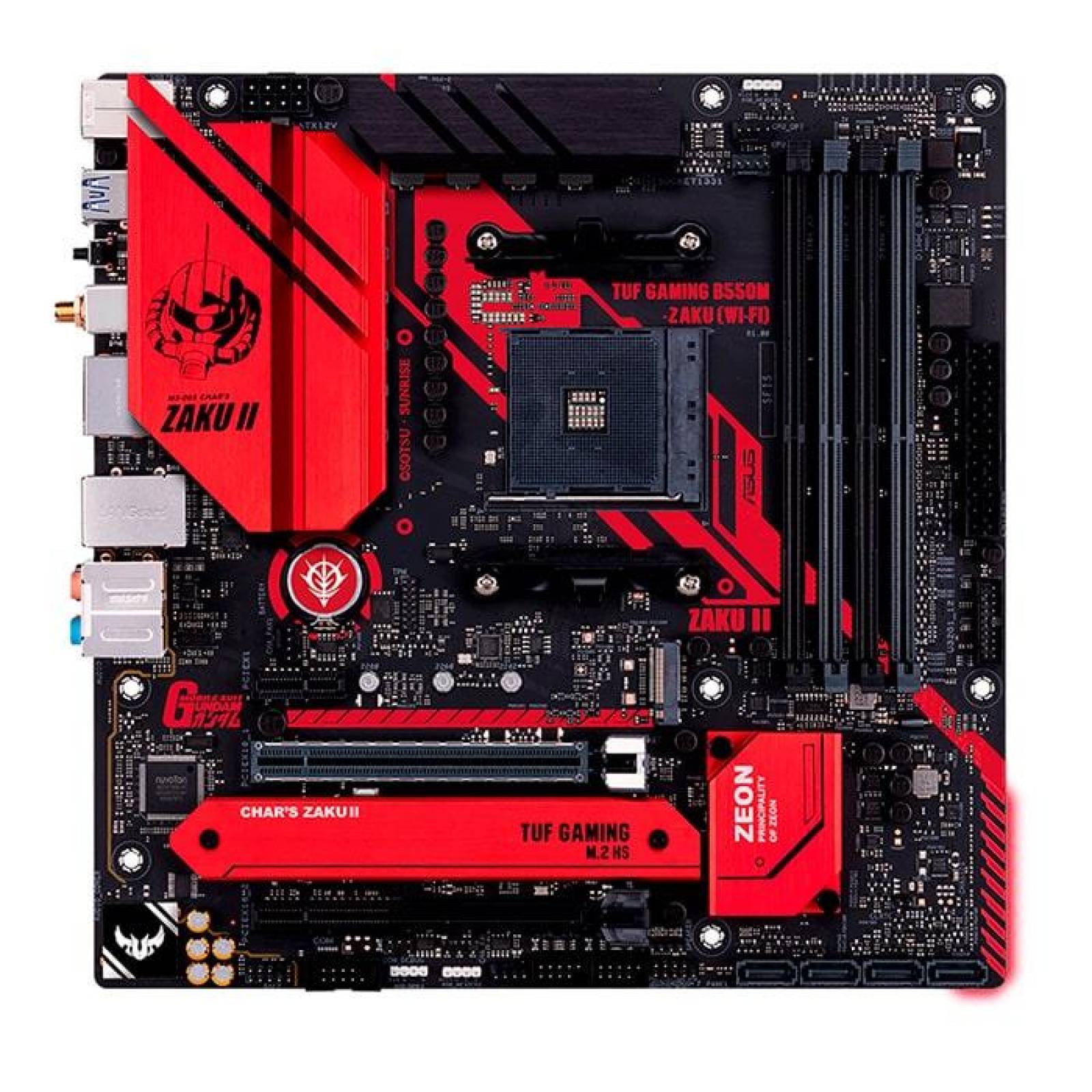 Tarjeta Madre ASUS Gundam TUF GAMING B550M ZAKU WIFI AM4 Micro ATX 