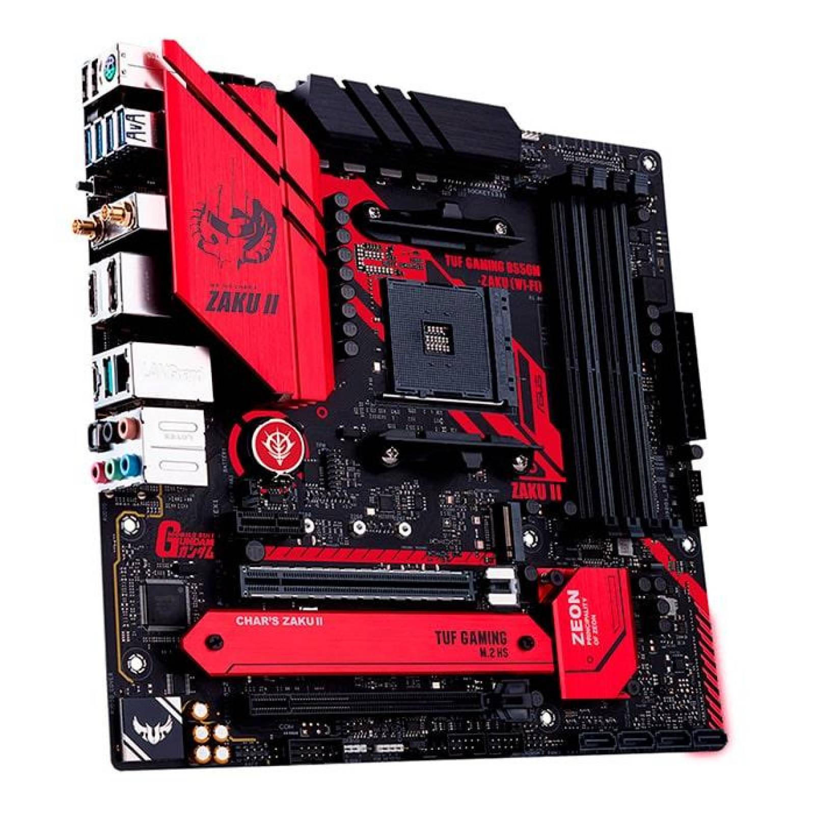 Tarjeta Madre ASUS Gundam TUF GAMING B550M ZAKU WIFI AM4 Micro ATX 
