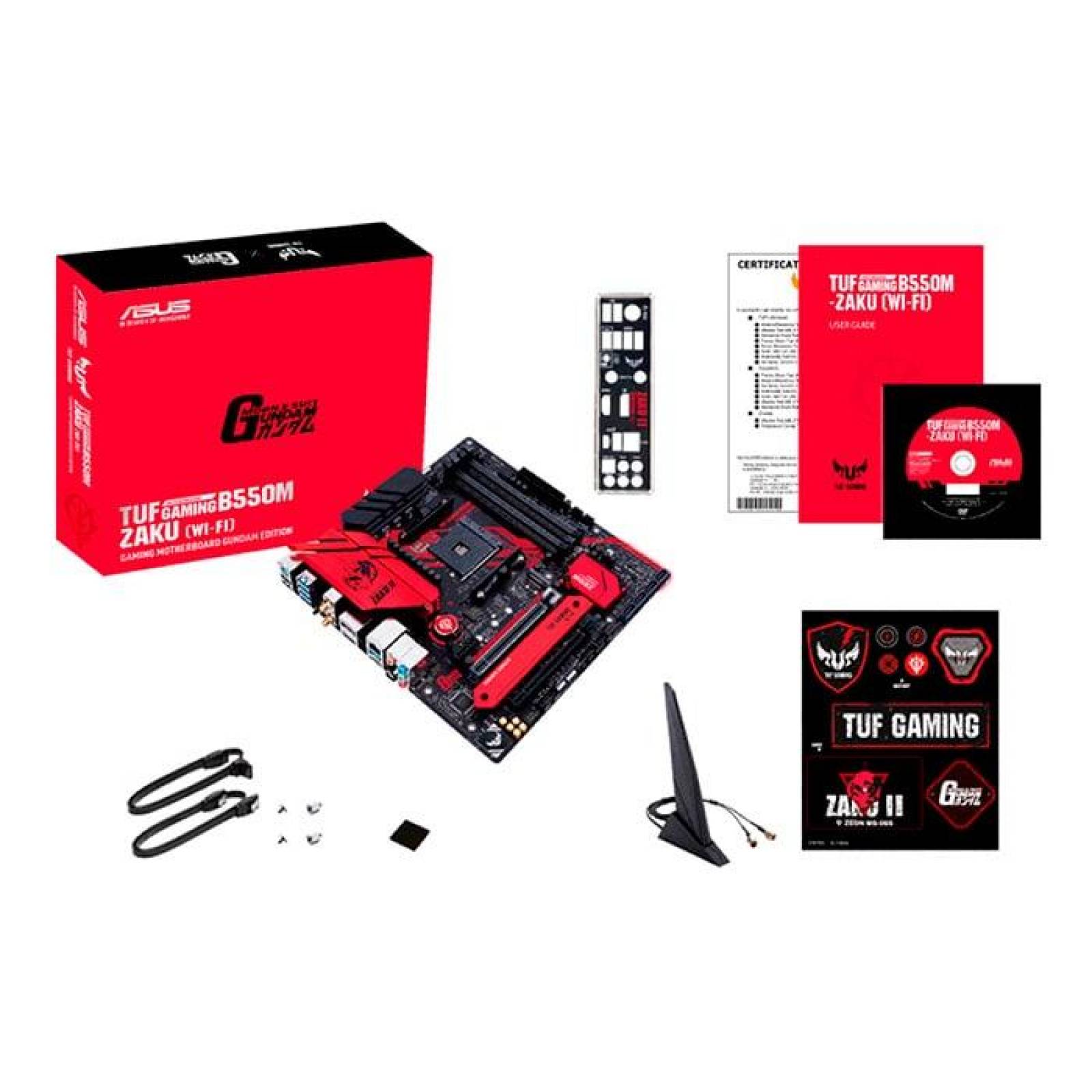 Tarjeta Madre ASUS Gundam TUF GAMING B550M ZAKU WIFI AM4 Micro ATX 