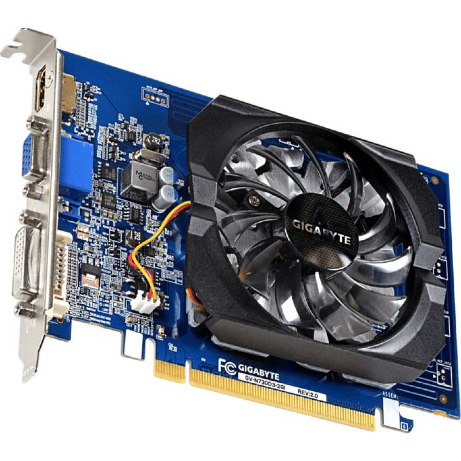 Tarjeta de Video GIGABYTE GeForce GT 730 2GB GDDR3 PCI E 2.0 GV-N730D3-2GI Rev 3.0 