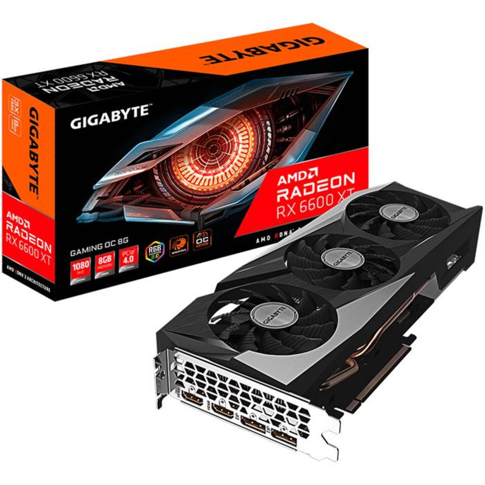 Tarjeta de Video GIGABYTE Radeon RX 6600 XT Gaming OC 8G GV-R66XTGAMING OC-8GD