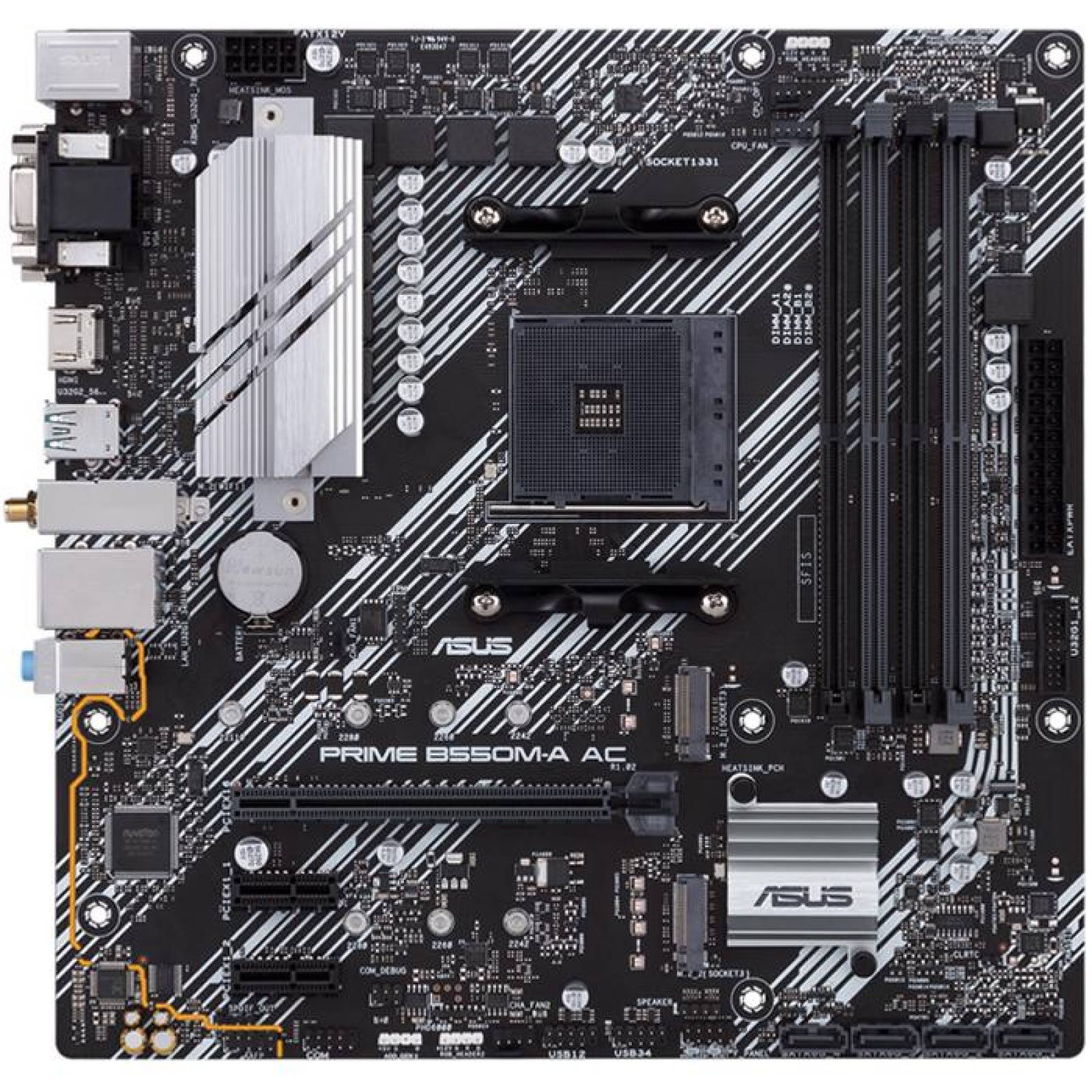 Tarjeta Madre ASUS PRIME B550M-A AC AM4 Micro ATX
