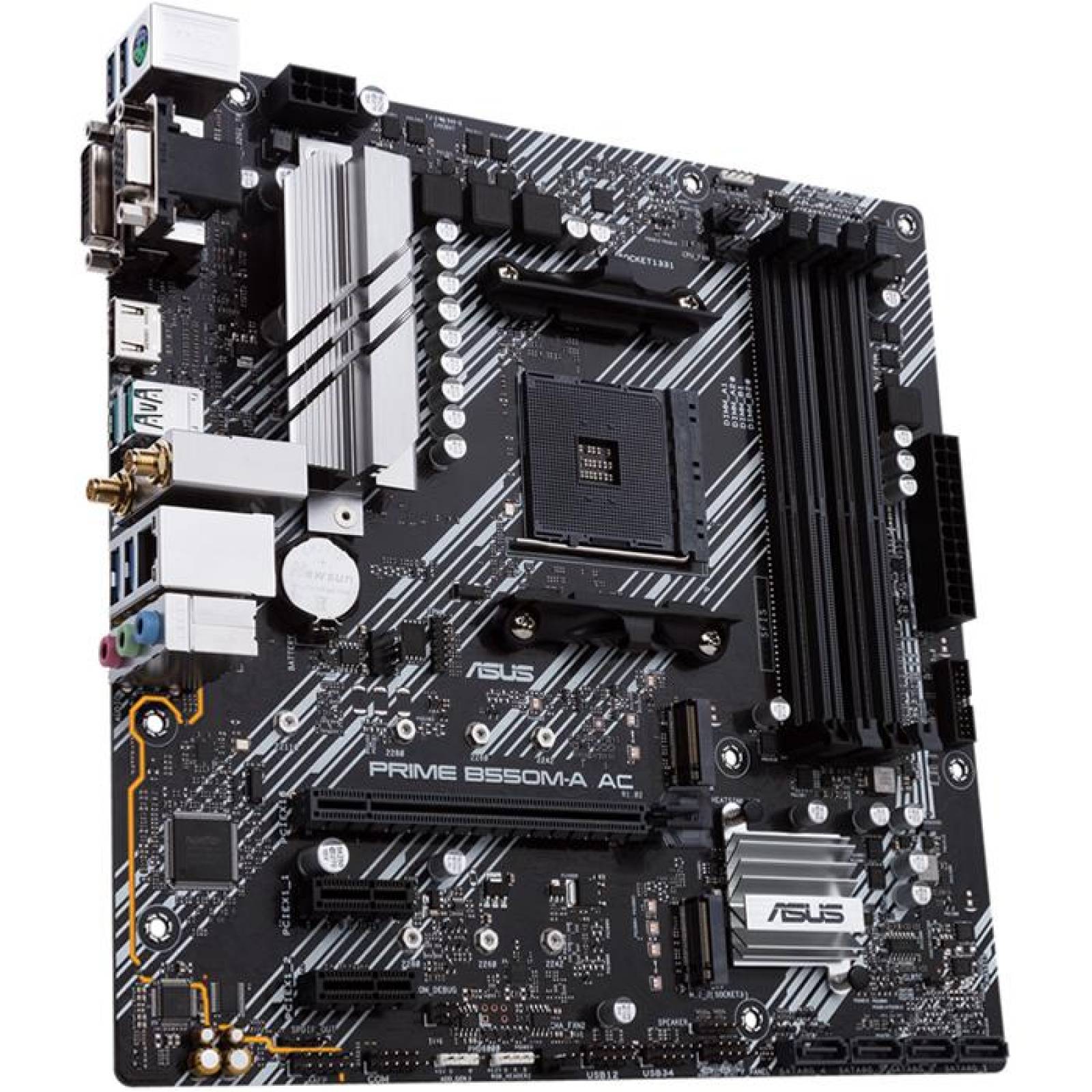 Tarjeta Madre ASUS PRIME B550M-A AC AM4 Micro ATX