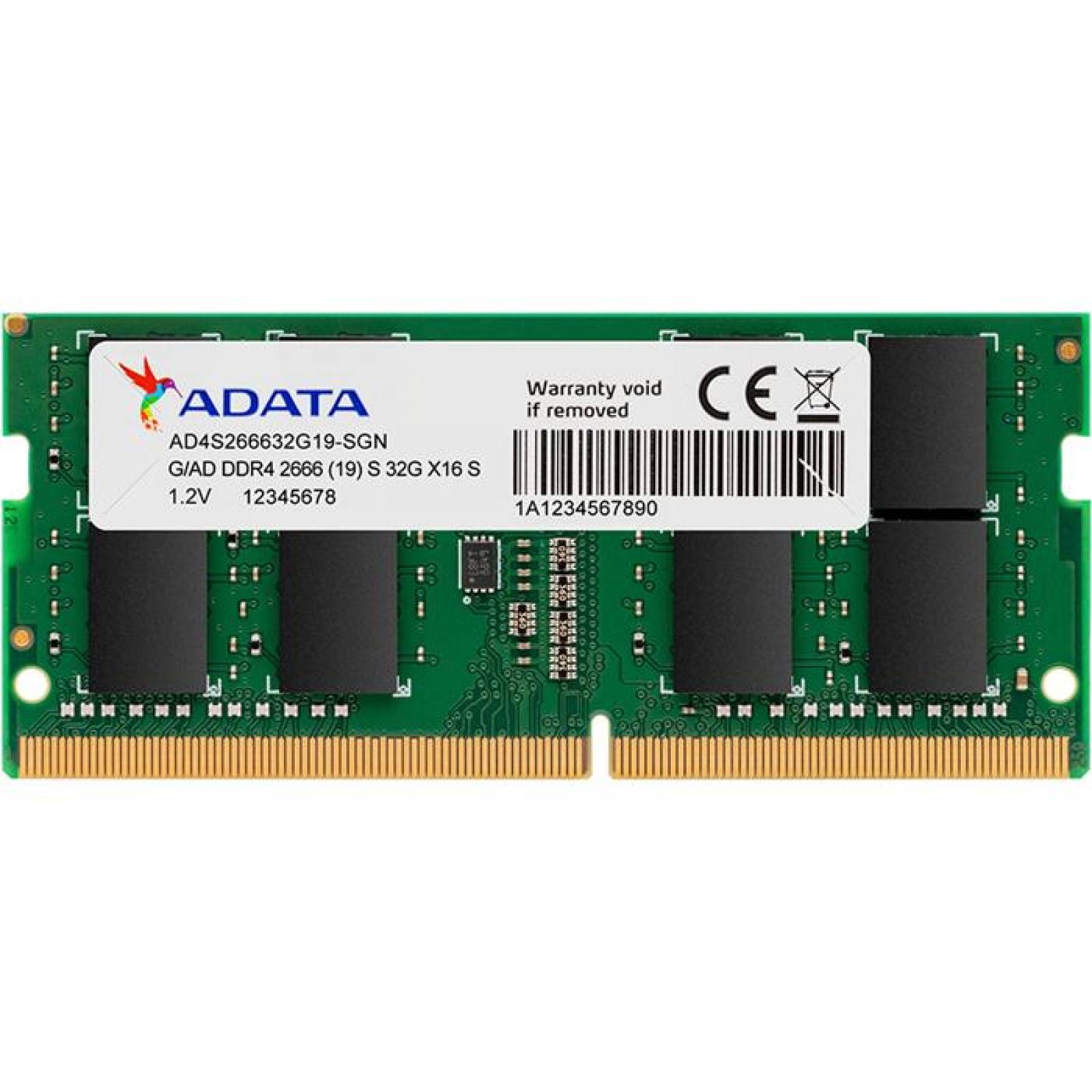 Memoria RAM DDR4 32GB 2666MHz ADATA Laptop