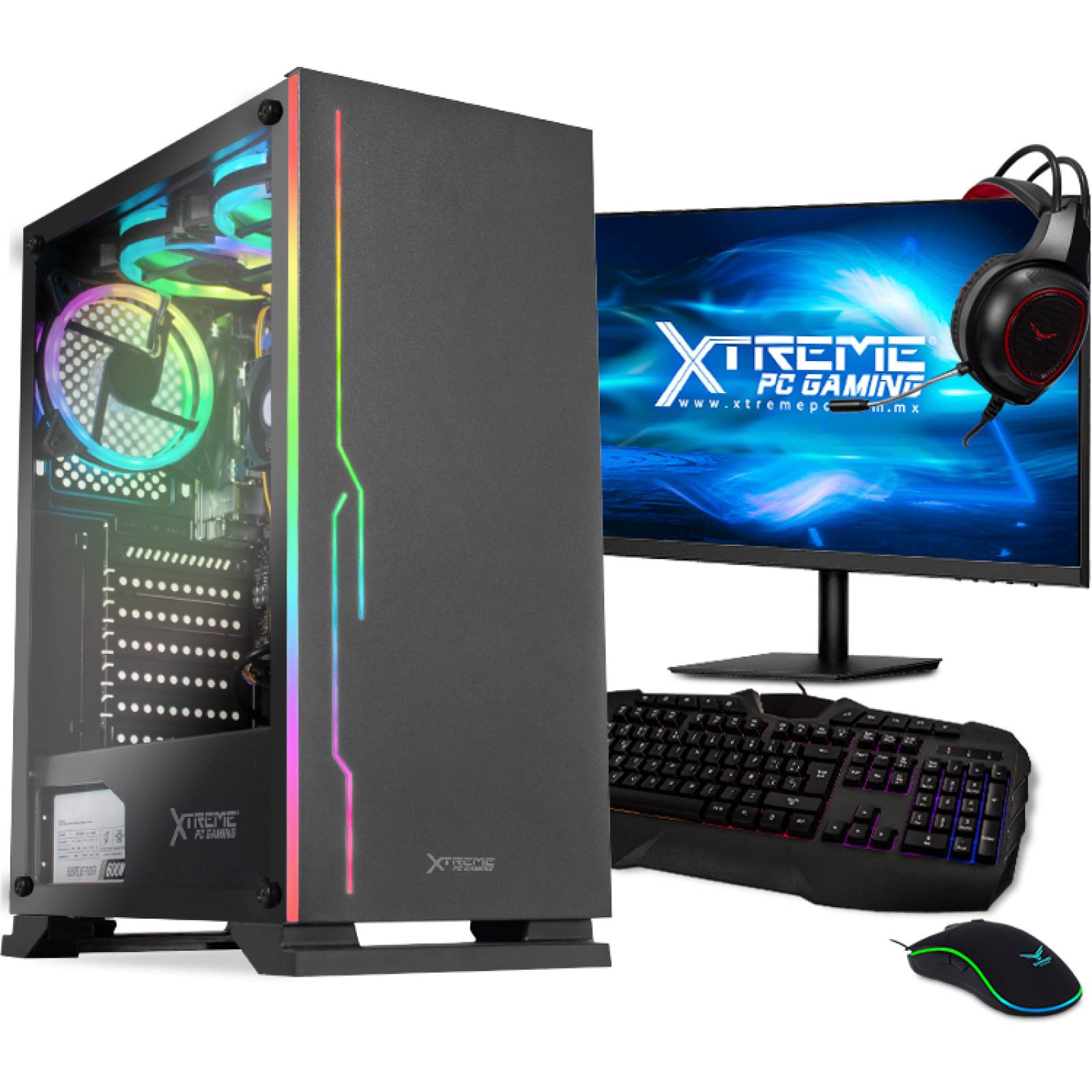 Xtreme PC Gamer Amd Radeon Vega 3 Dual Core 3.5Ghz 8GB 1Tb Monitor 23.8 WIFI Black 