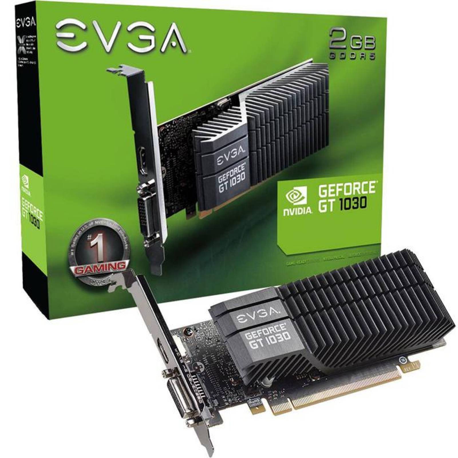 Tarjeta de Video EVGA GeForce GT 1030 SC 2GB GDDR5 Low Profile