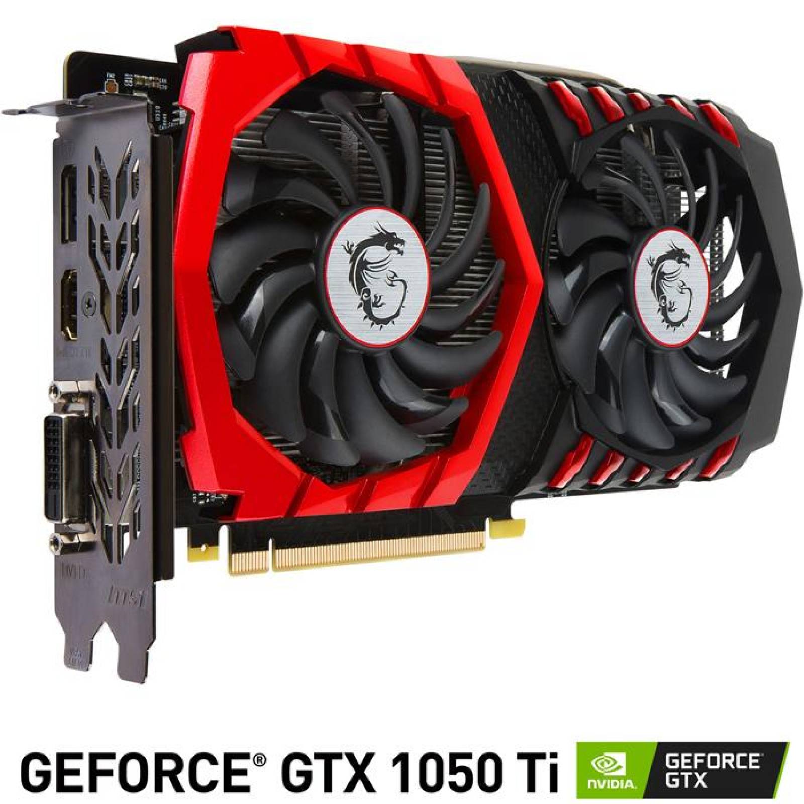 Tarjeta de Video MSI GeForce GTX 1050 TI GAMING X 4GB OC GDDR5 
