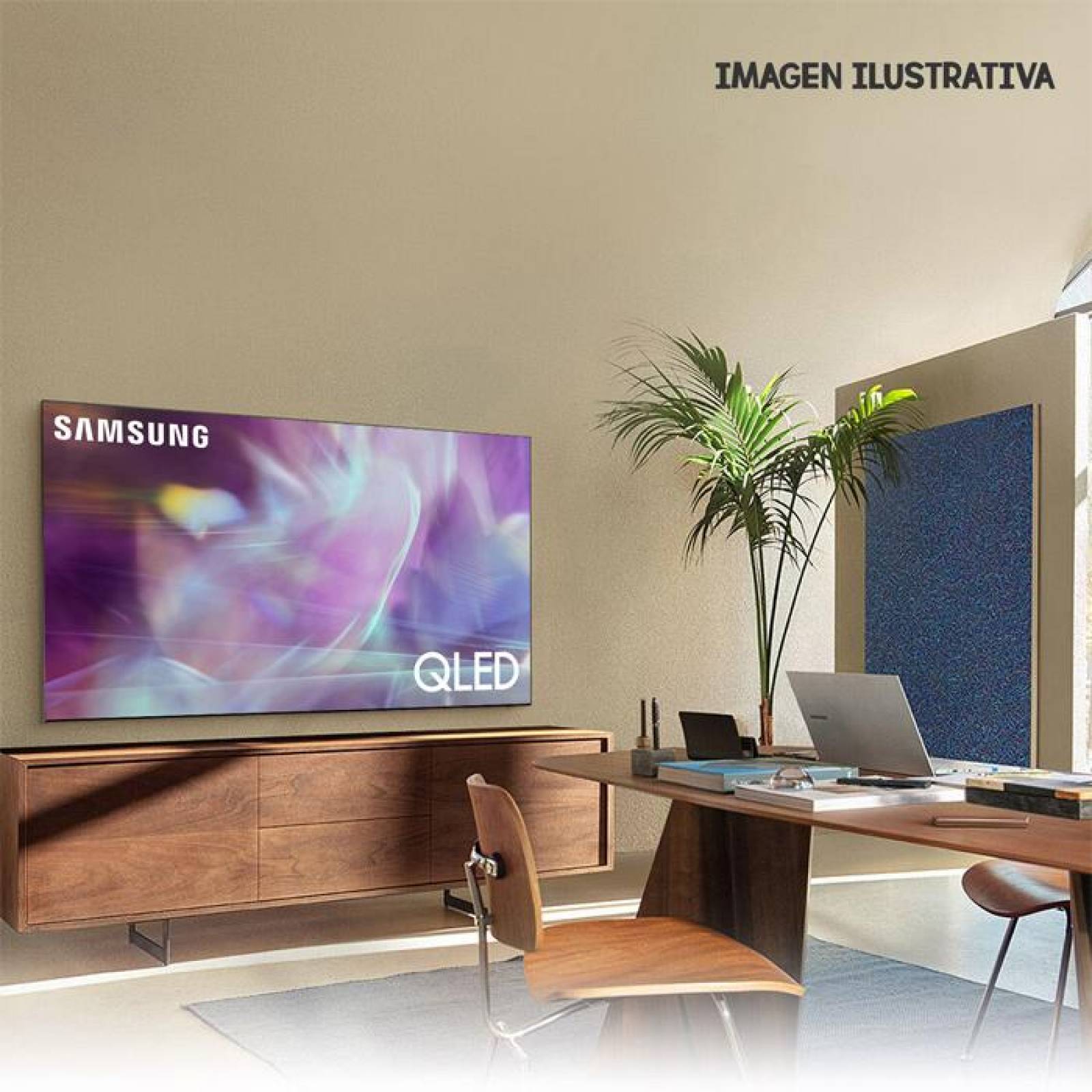 Pantalla SAMSUNG Q6DA 55 Smart TV QLED 4K Bluetooth HDMI USB Series 2021 (Reacondicionado) 