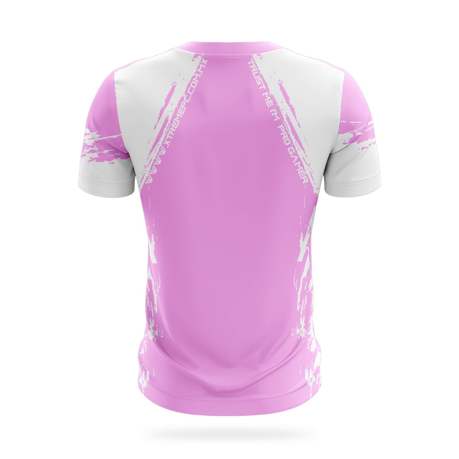 Playera Gamer Edicion Xtreme Pc Gaming Blanco Rosa Dry Fit Talla L 