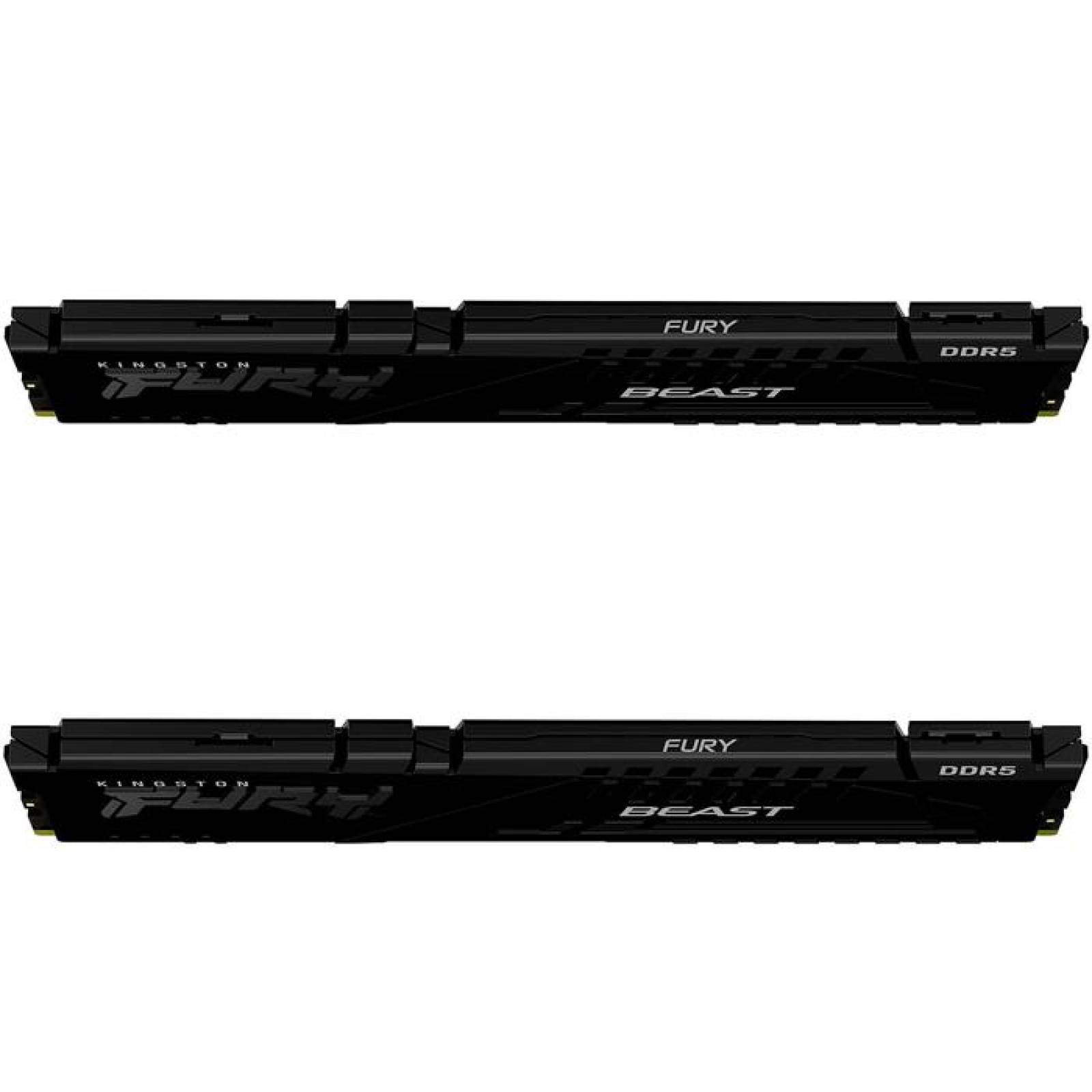 Memoria RAM DDR5 32GB 5200MT/s KINGSTON FURY BEAST 2x16GB Negro KF552C40BBK2-32 