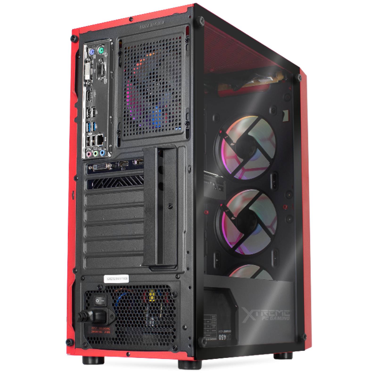 Xtreme PC Gamer GTX 1050 TI Core I5 10400F 16GB SSD 500GB Monitor 144Hz WIFI Red 