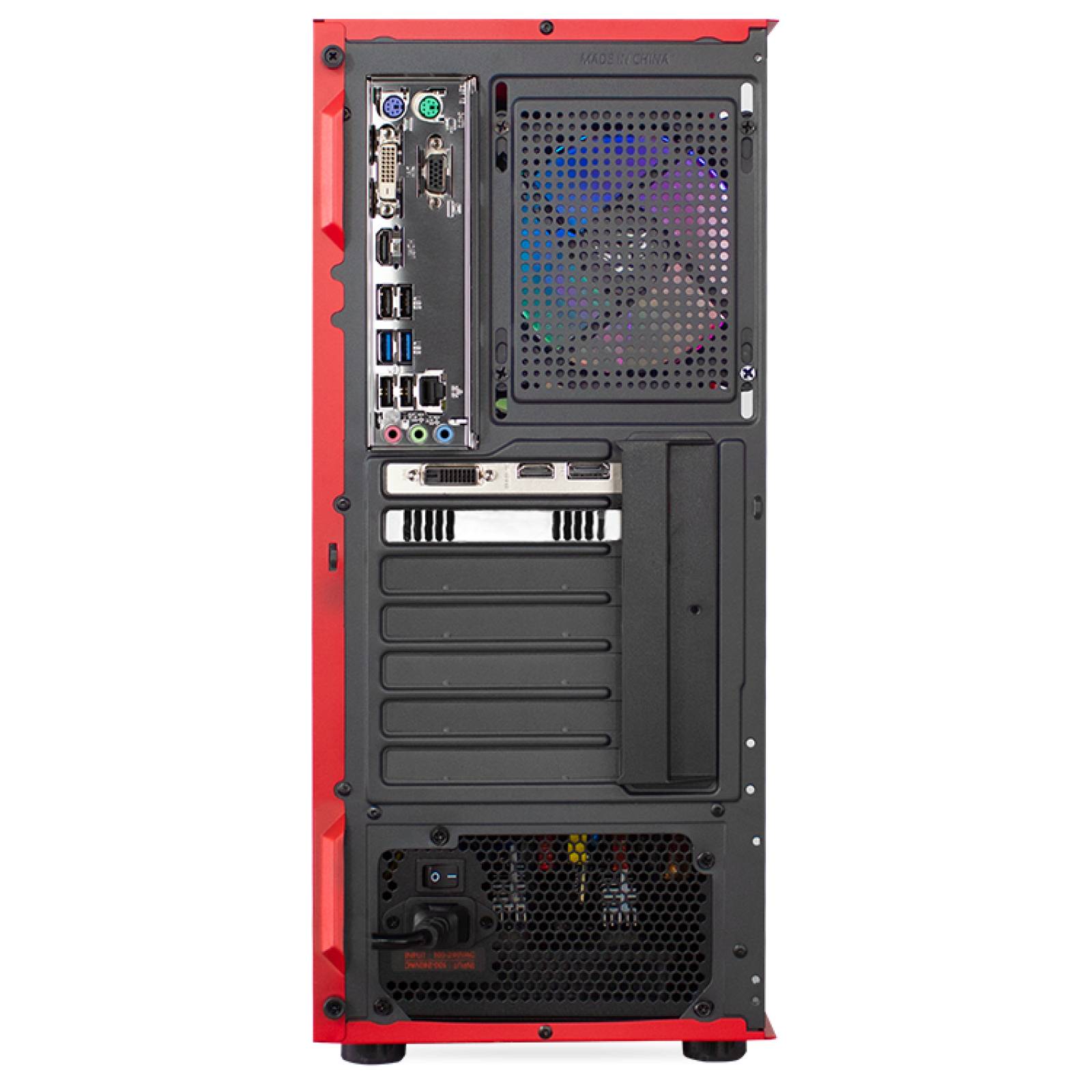 Xtreme PC Gamer GTX 1050 TI Core I5 10400F 16GB SSD 500GB Monitor 144Hz WIFI Red 