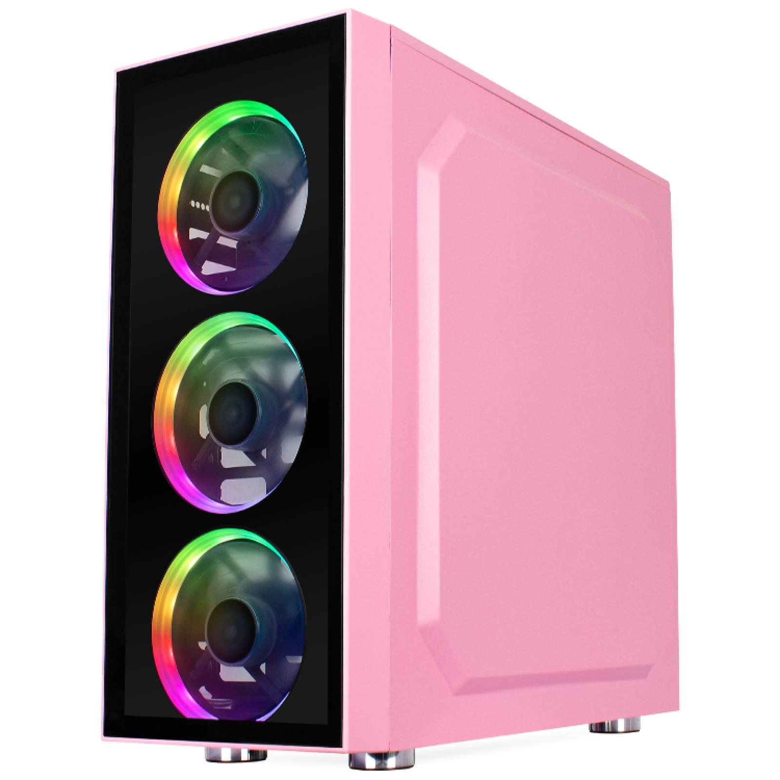 Computadora Xtreme Pc Gaming Color Rosa Amd Radeon Vega Renoir Ryzen 5 5600  G 8 Gb Ssd 250 Gb Monitor 23.8 Wifi