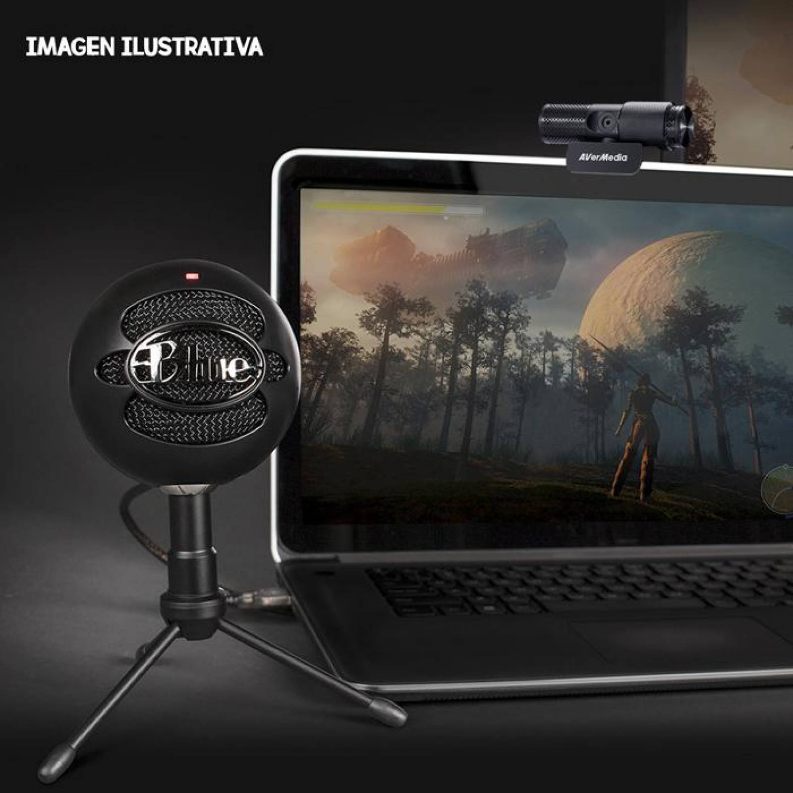 Kit Gamer Microfono BLUE SNOWBALL ICE Webcam AVERMEDIA PW313 