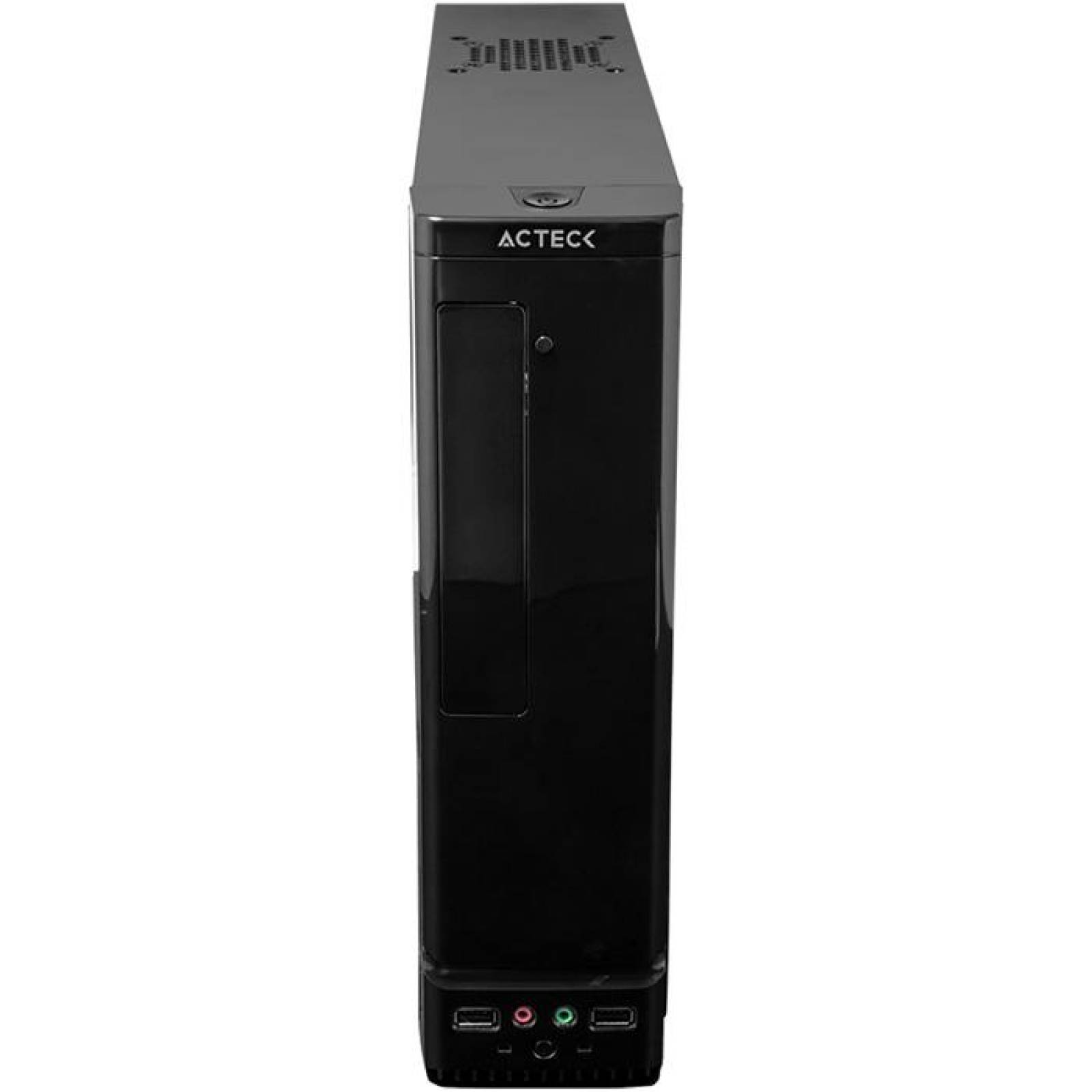 Gabinete ACTECK ATOM GS240 Micro ATX Mini Torre Slim Fuente 450W Metal Negro AC-929042 
