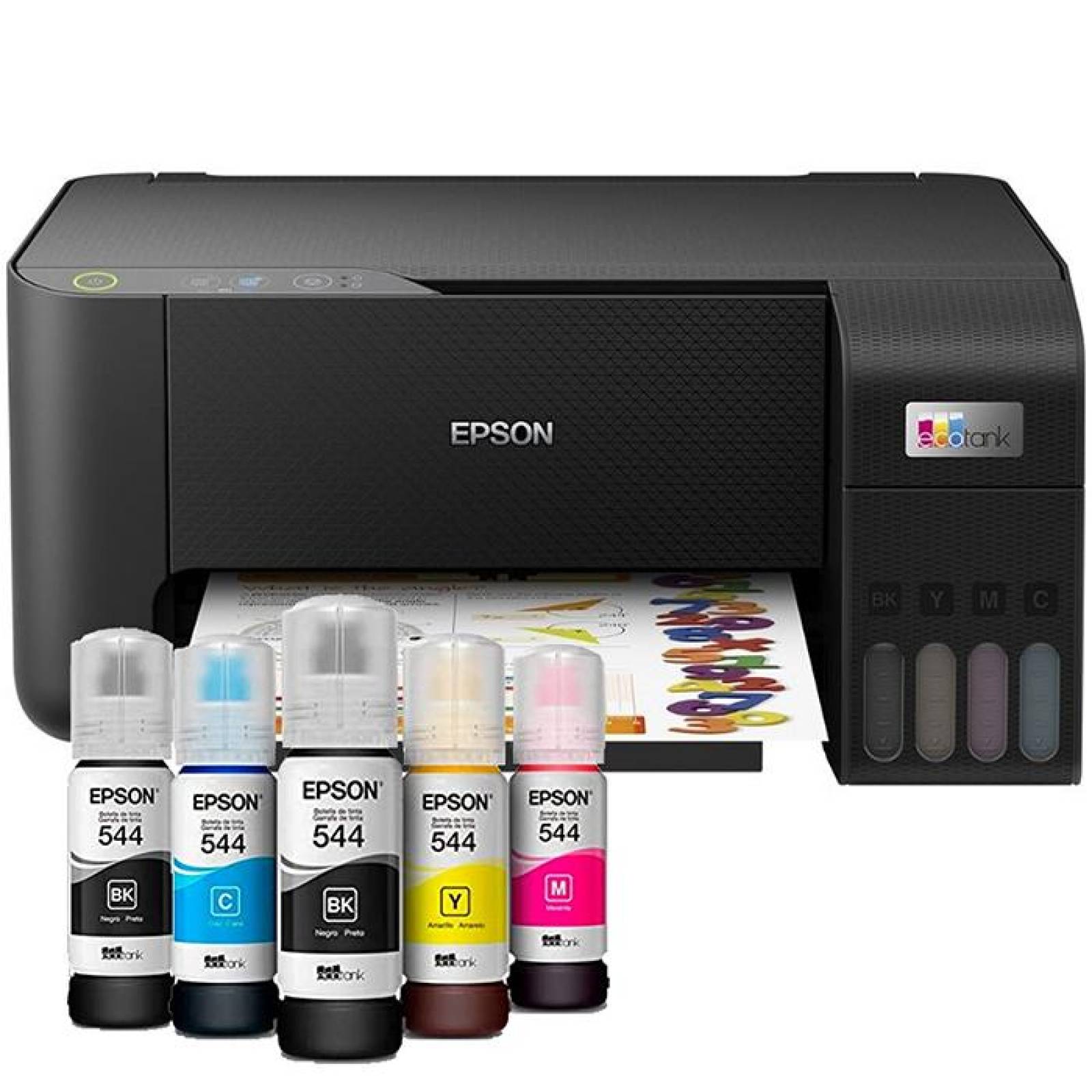 Multifuncional EPSON L3210 EcoTank Tinta Continua 5 Tintas T544 33 ppm USB C11CJ68301-V2 