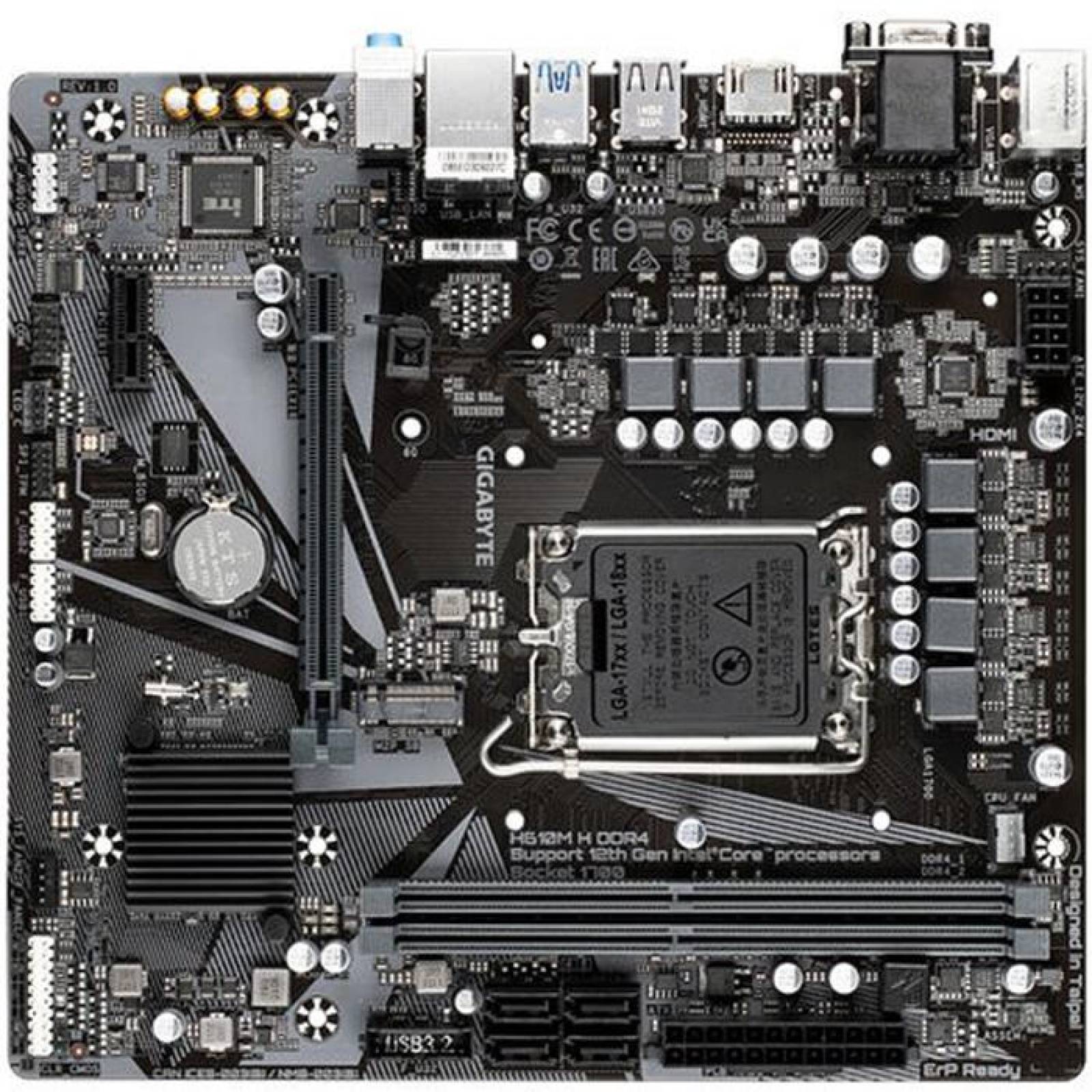 Tarjeta Madre GIGABYTE H610M H Intel 1700 DDR4 Micro ATX