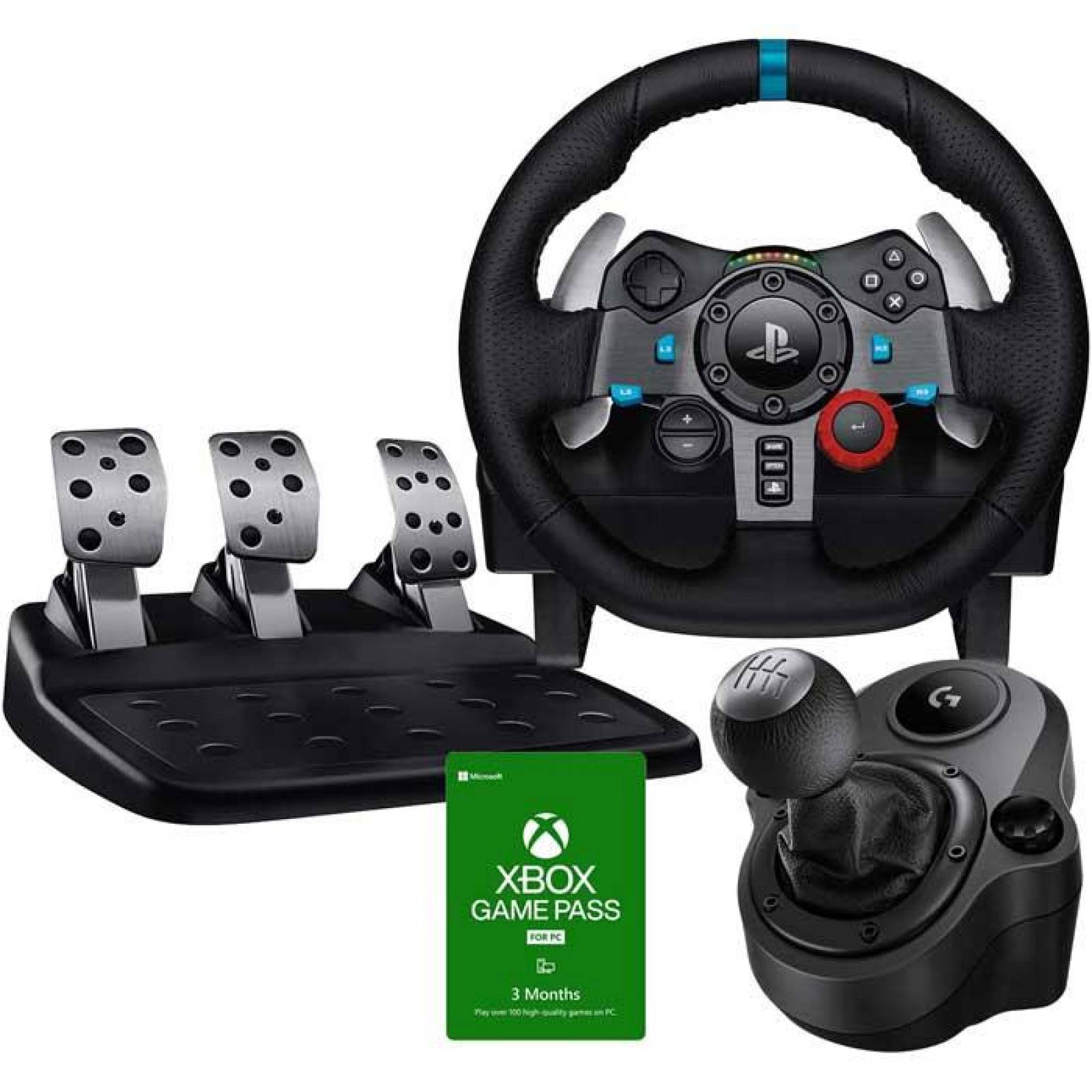 KIT Volante LOGITECH G29 Palanca Pedales PS4 GAME PASS 3 meses PC 