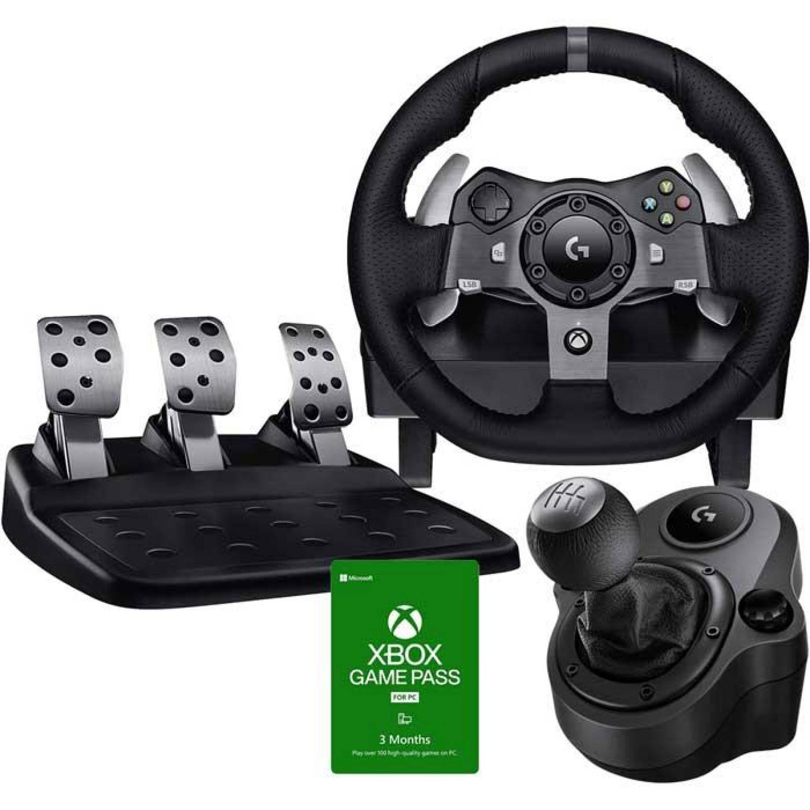 KIT Volante LOGITECH G920 Palanca Pedales Xbox One GAME PASS 3 meses PC 