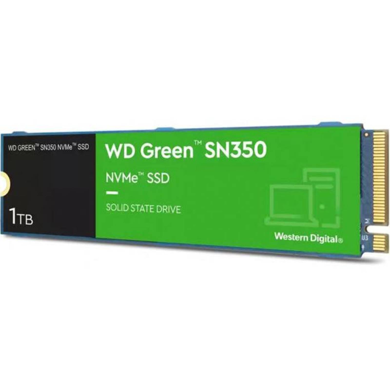 Unidad de Estado Solido SSD M.2 1TB WESTERN DIGITAL Green SN350 NVMe PCIe 3.0 3200/2500 MB/s WDS100T 