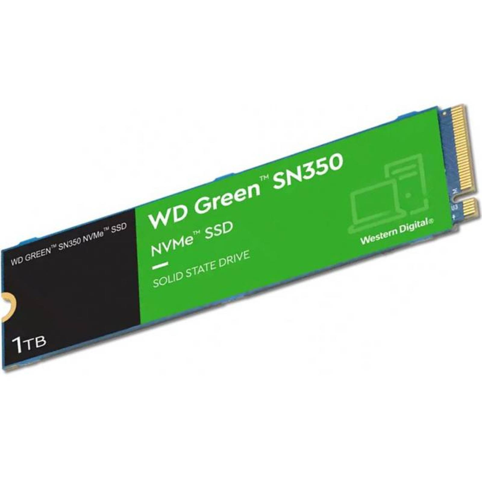 Unidad de Estado Solido SSD M.2 1TB WESTERN DIGITAL Green SN350 NVMe PCIe 3.0 3200/2500 MB/s WDS100T 