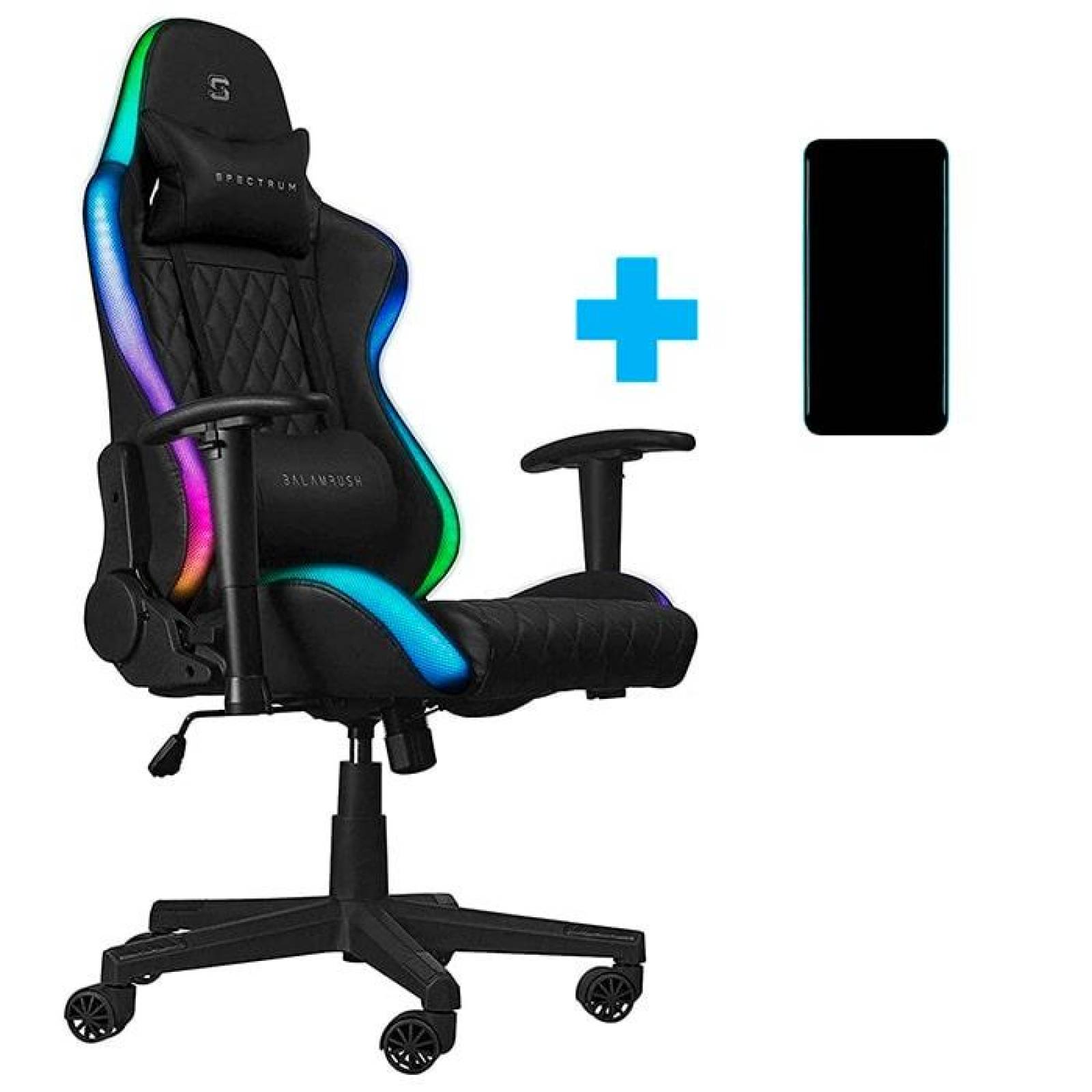 Silla Gamer BALAM RUSH Lighting Rush RGB Ergonomica Reclinable + Power Bank BR-923576-V2