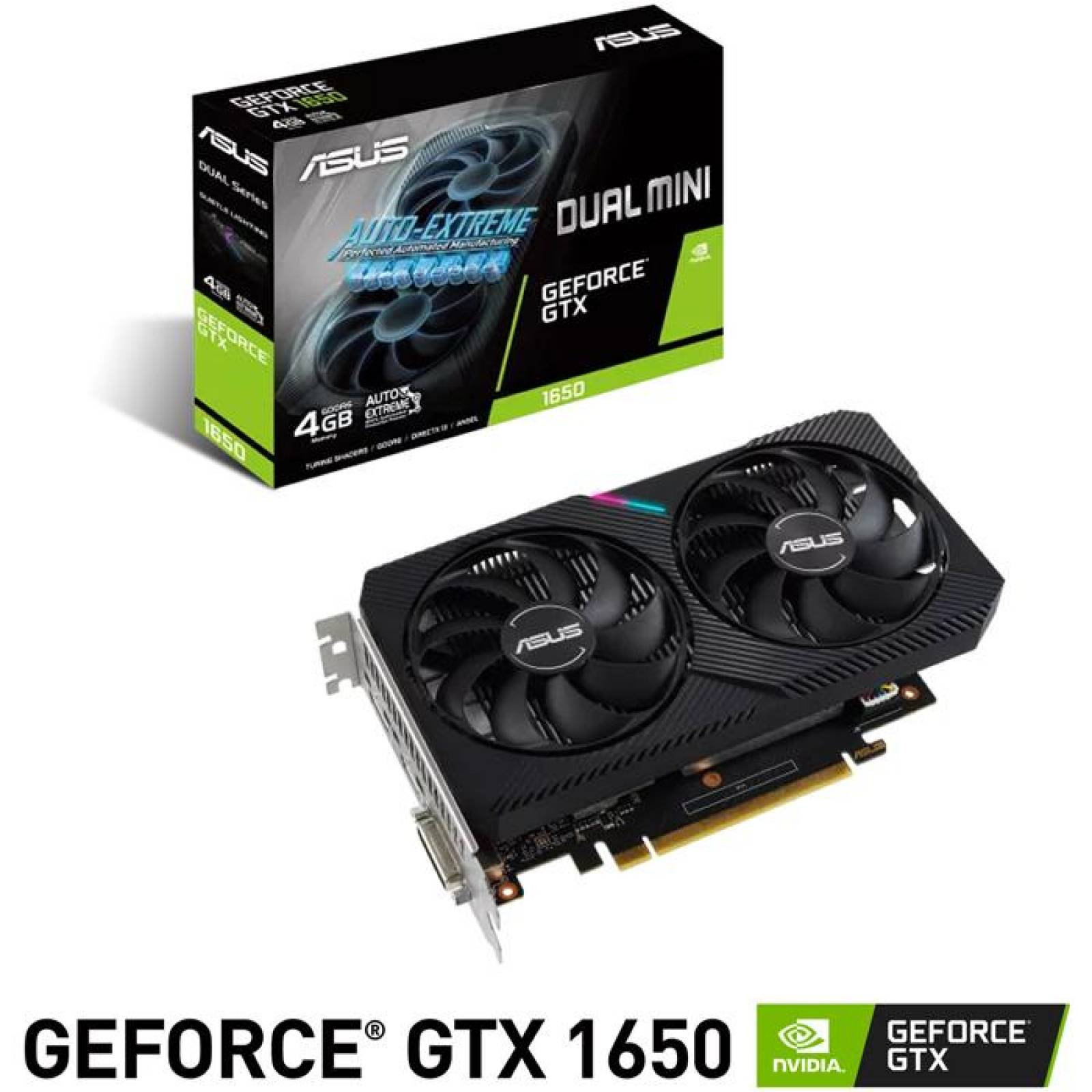 Tarjeta Video ASUS Dual GeForce GTX 1650 Mini 4GB GDDR6 