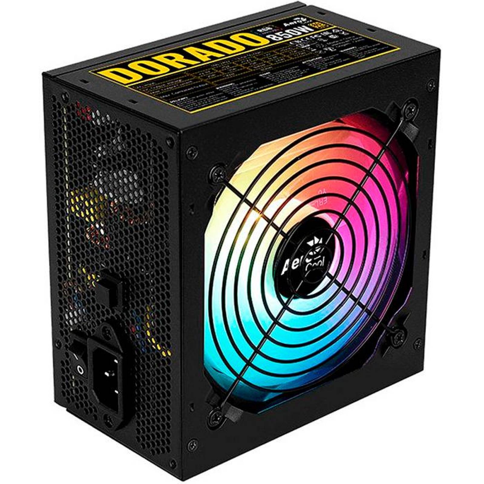 Fuente de Poder Gamer AEROCOOL Dorado 850W 80 Plus Gold ARGB 