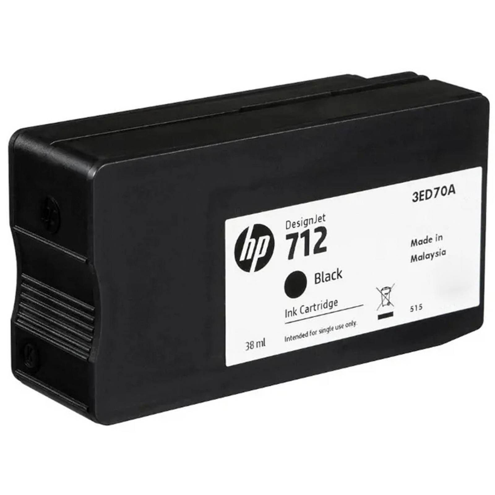 Cartucho HP DESIGNJET 712 Negro T210 T230 T250 T630 T650 38ML 3ED70A 