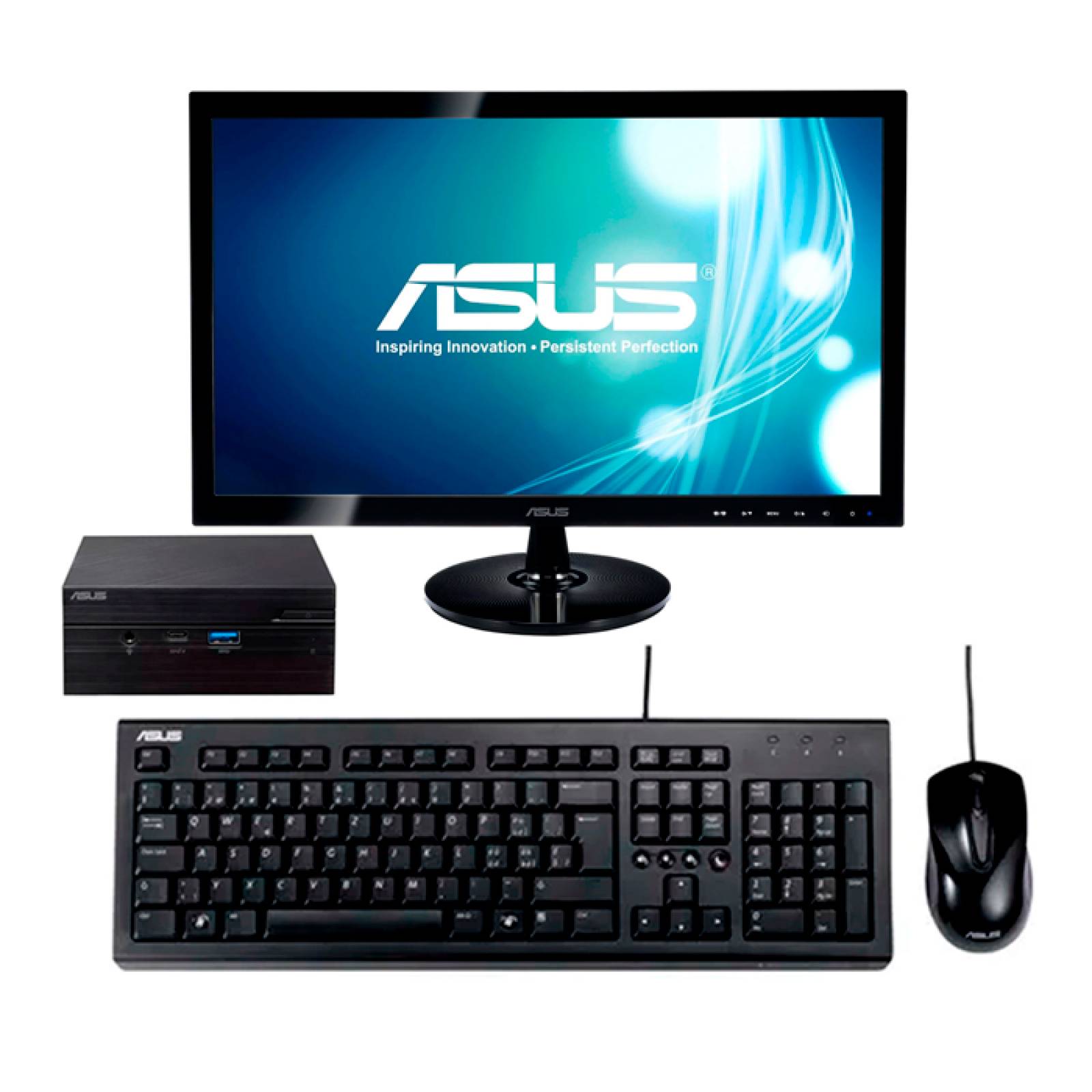 Computadora ASUS Intel Dual Core 8GB SSD 480GB Monitor 21.5 Teclado y Mouse 