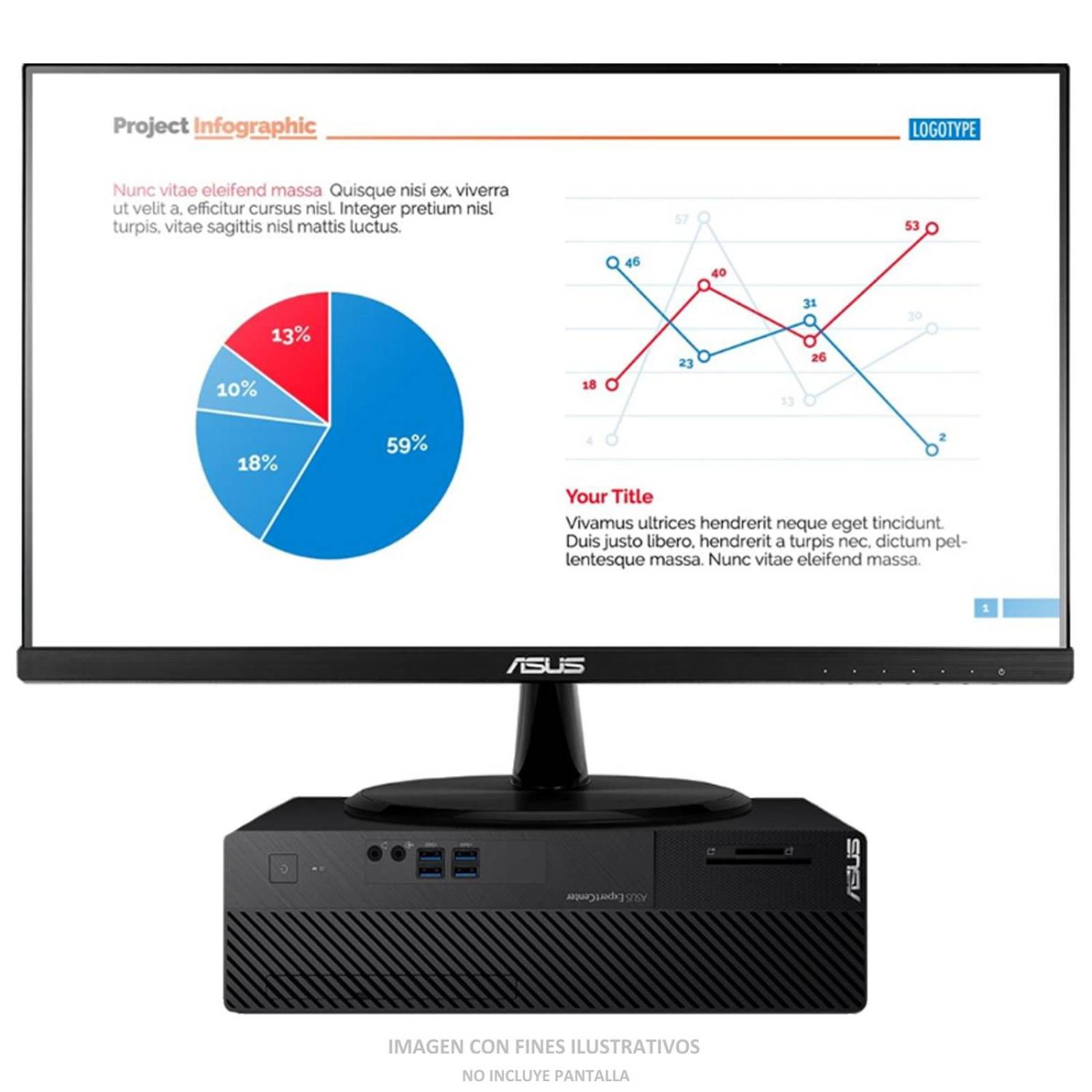 Computadora ASUS ExpertCenter Core i7 9700 8GB 1TB (Reacondicionado) 