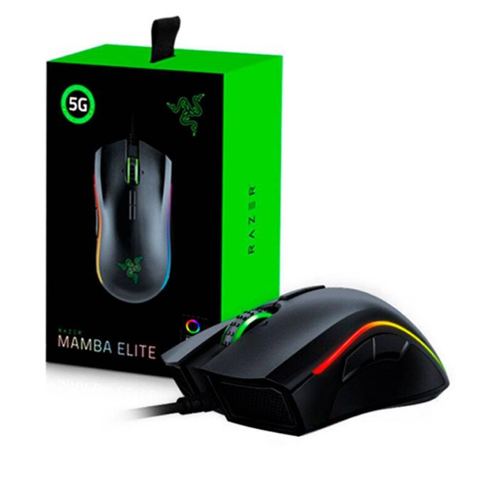 Mouse Gamer RAZER MAMBA ELITE 16000 Dpi RGB Reacondicionado RZ01-02560100-B 