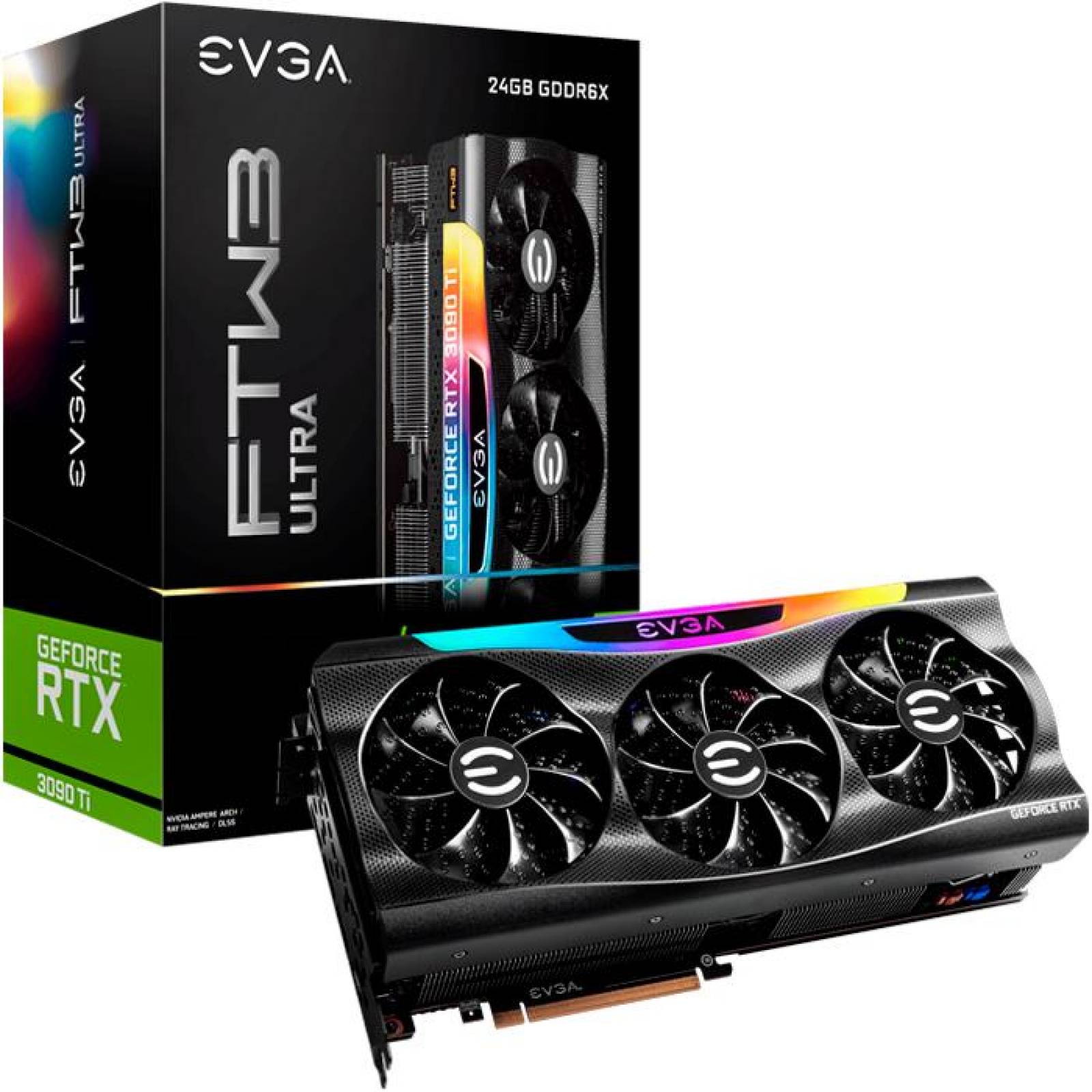 Tarjeta de Video EVGA Geforce RTX 3090 TI FTW3 Ultra Gaming 24GB GDDR6X ARGB 24G-P5-4985-KR